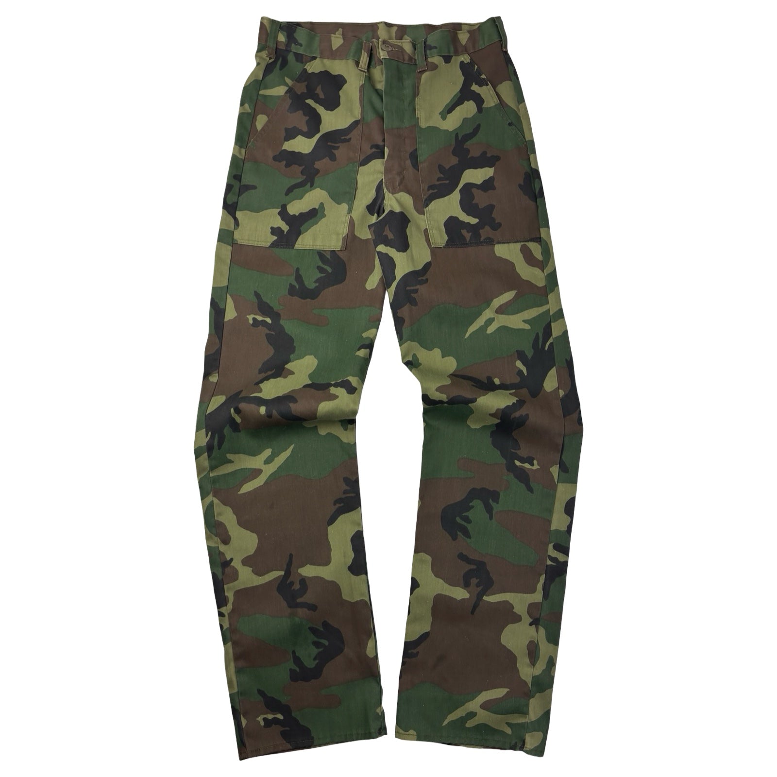 1970s Woodland Military Camo Trousers Pant