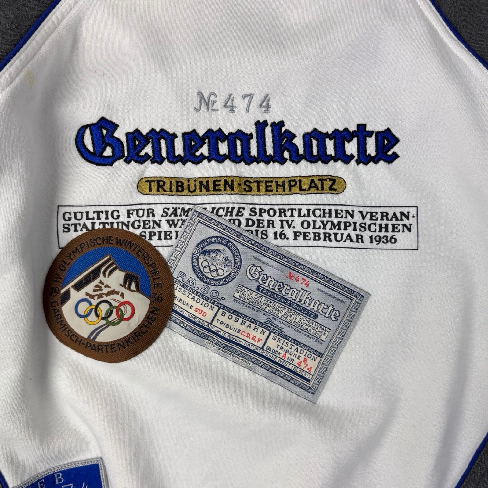 Vintage Adidas Garmisch Olympics Sweatshirt White/Grey