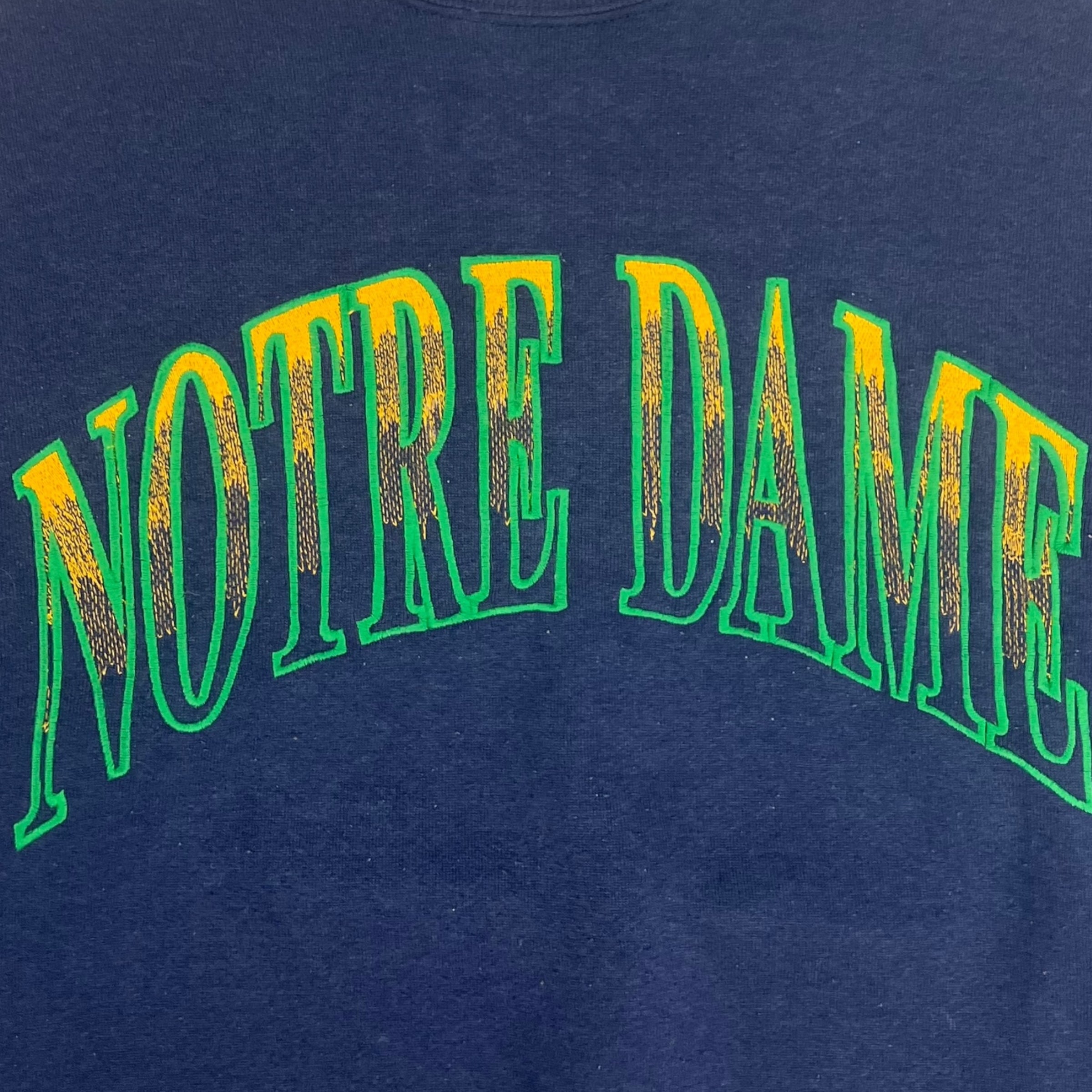 Vintage Notre Dame Crewneck Sweater - Navy Blue Retro Pullover