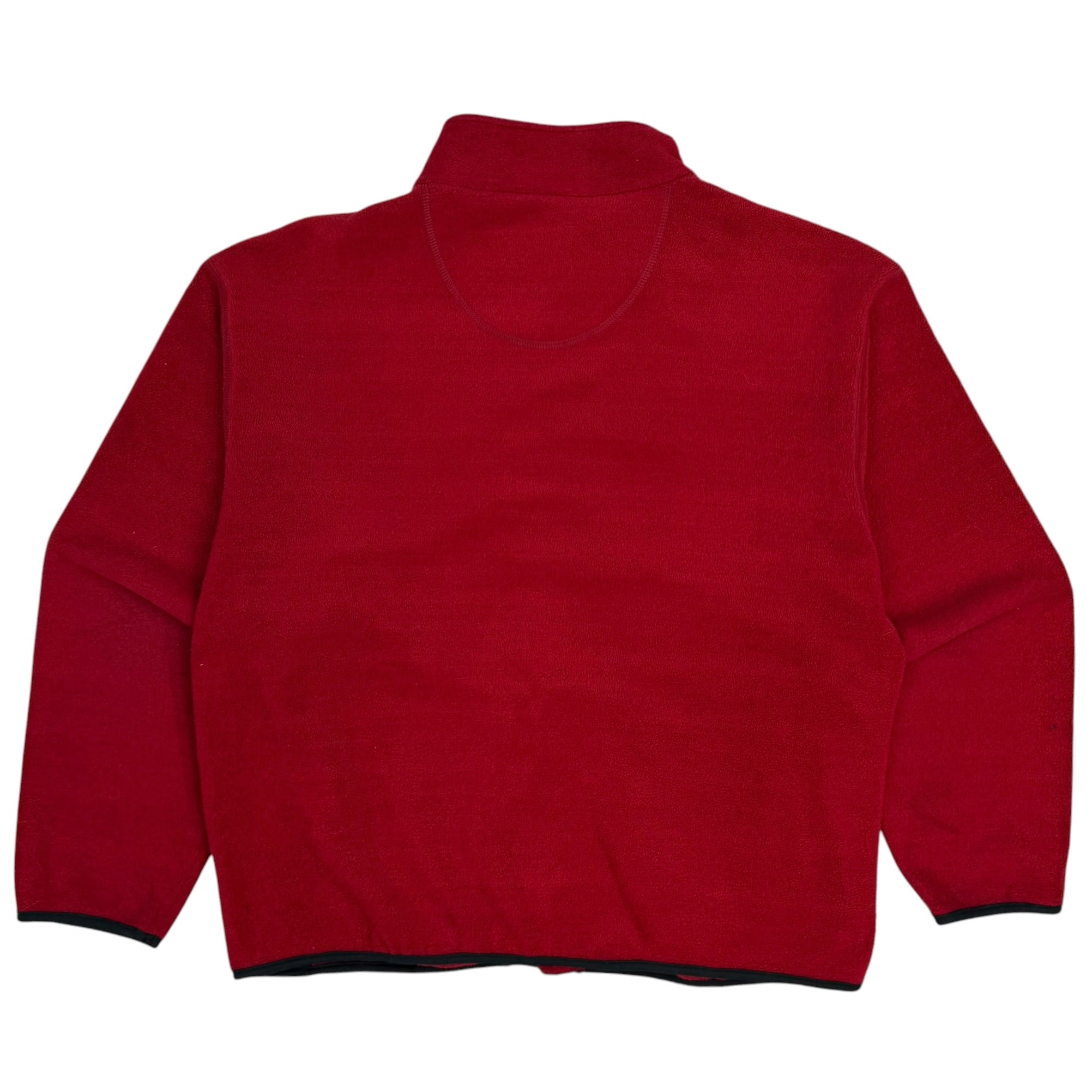 Vintage Chaps Ralph Lauren Fleece Zip Up Sweater Red