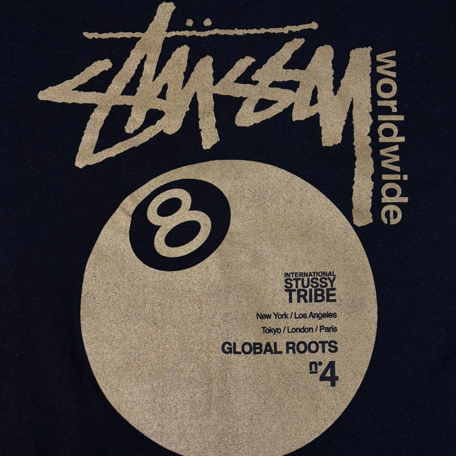 Stussy Worldwide Global Roots 8 Ball T-Shirt