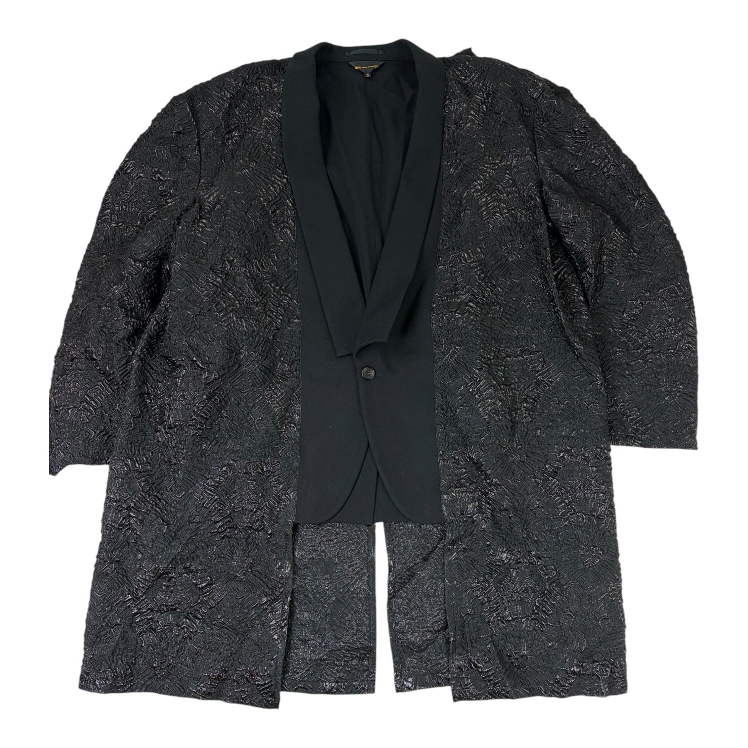 (W) Comme Des Garçons Double-Layered Reversible Lace Blazer Black