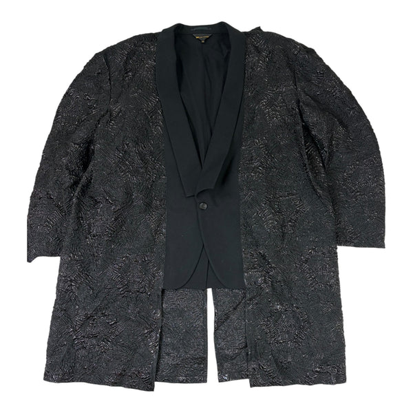 (W) Comme Des Garçons Double-Layered Reversible Lace Blazer Black