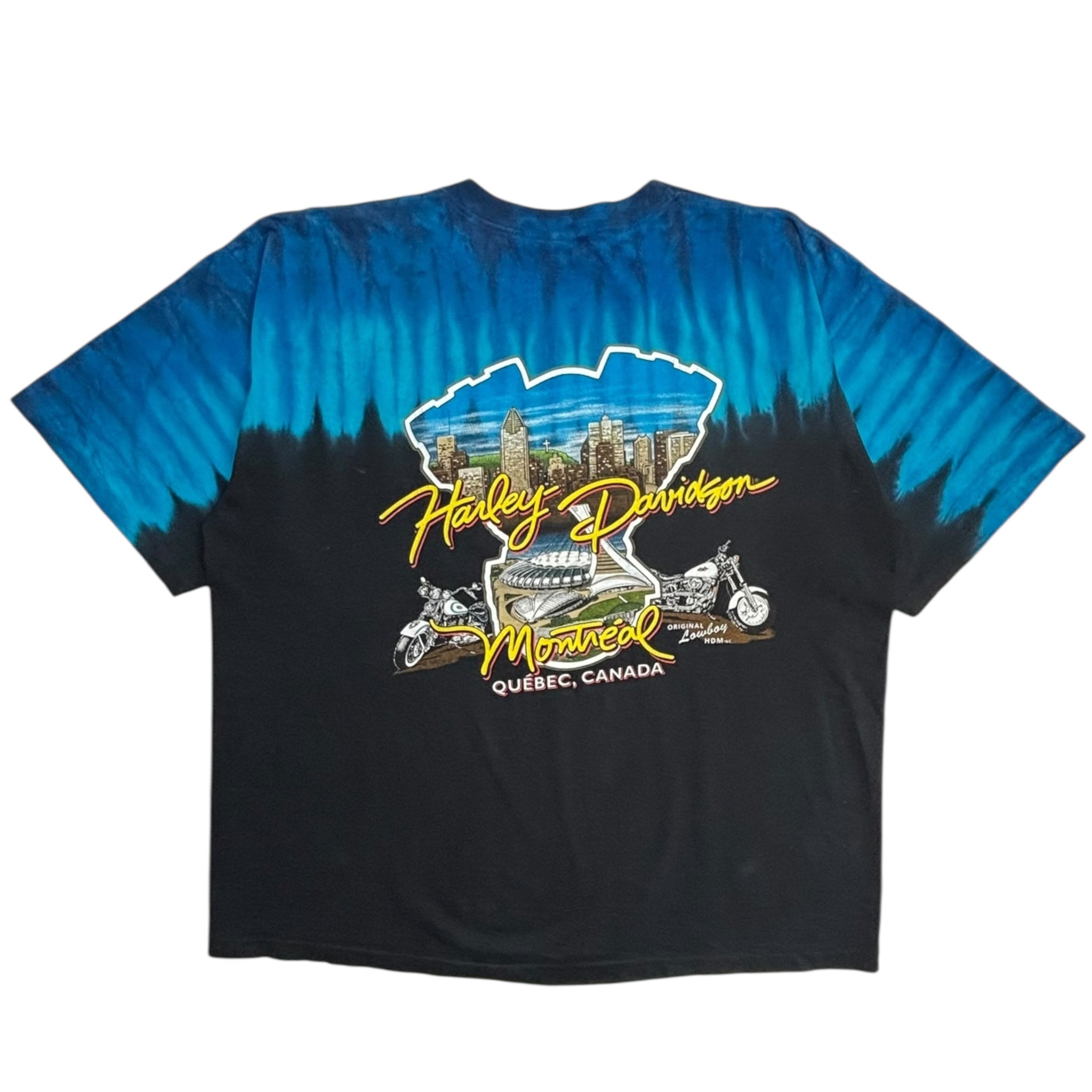 2003 Harley Davidson Montreal, Quebec Blue Dyed T-Shirt