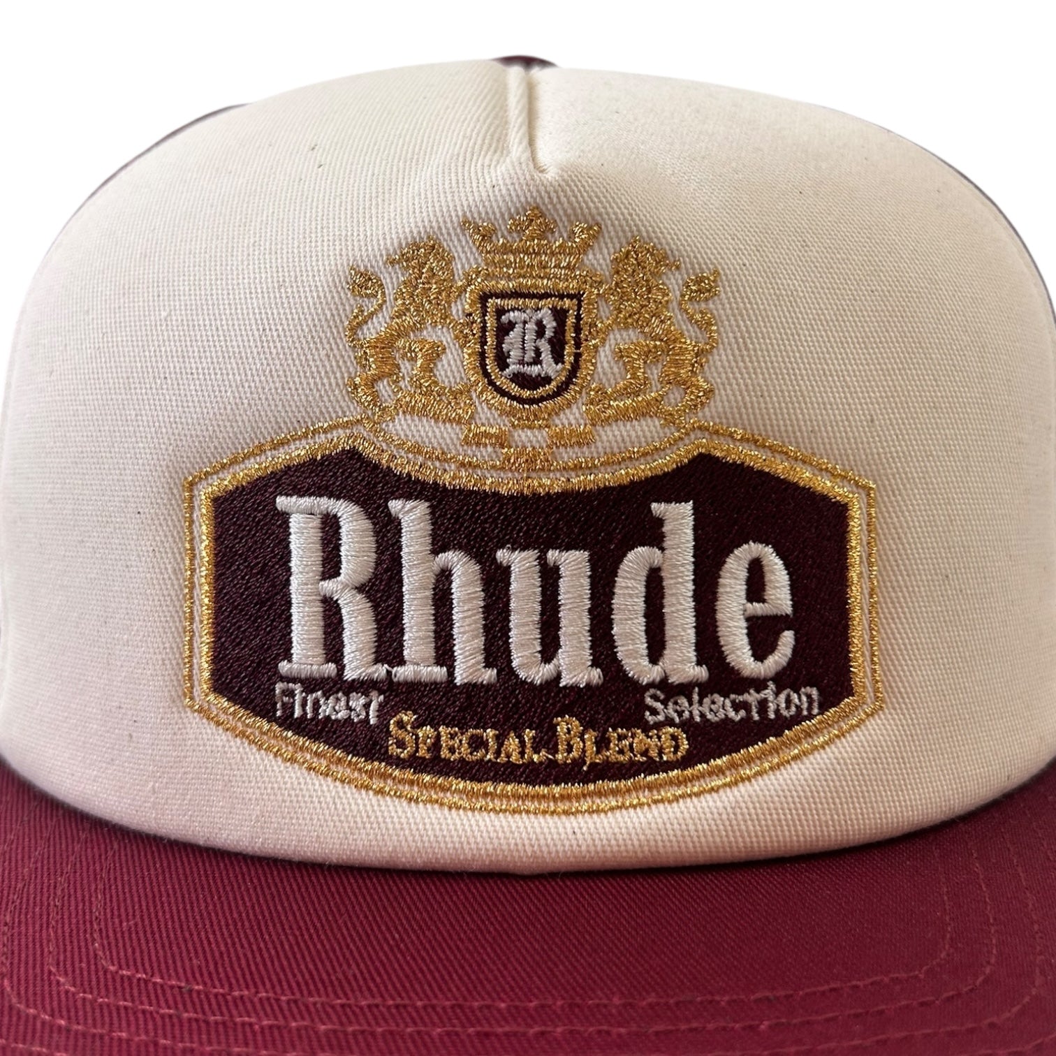 Rhude Special Blend Trucker Hat Maroon