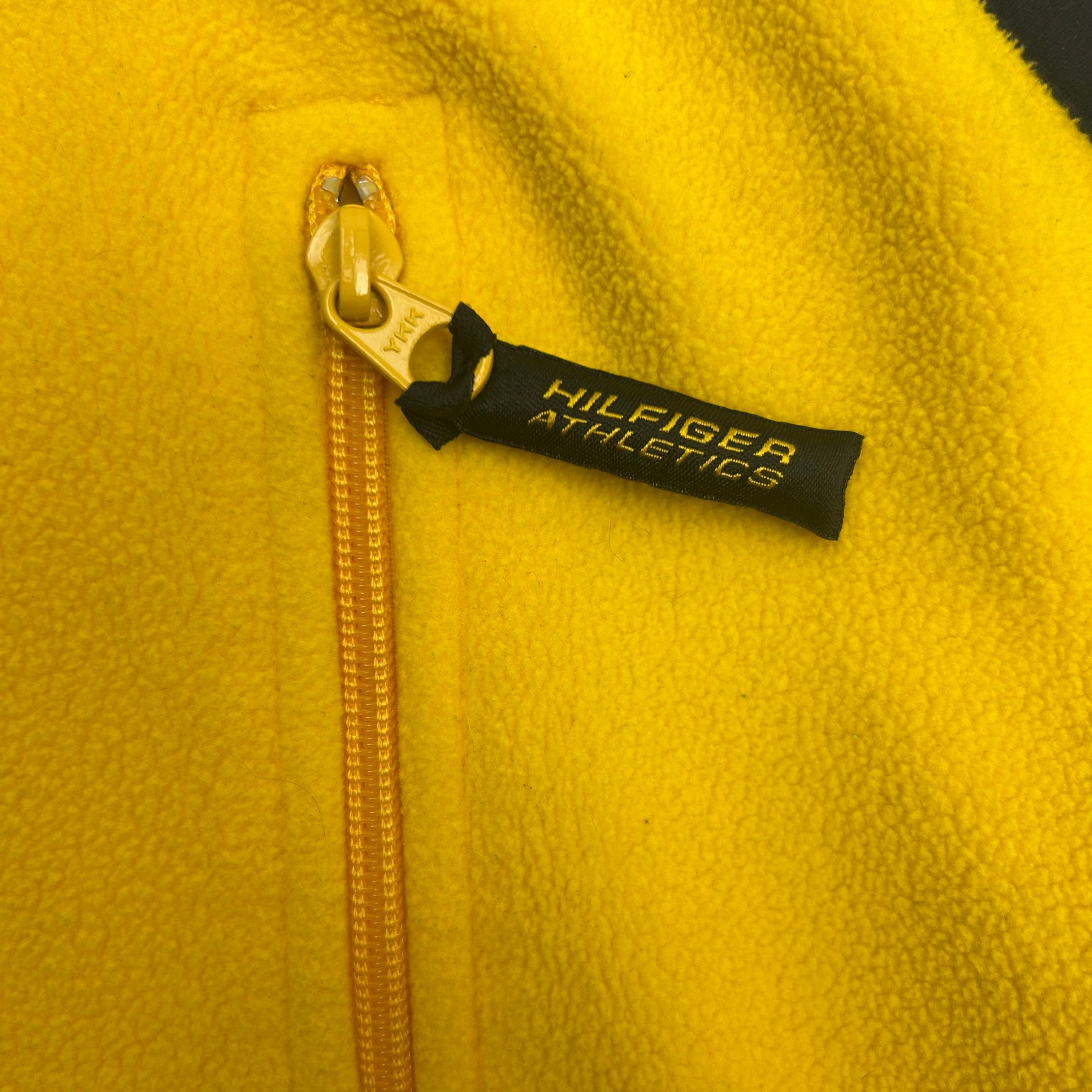 Vintage Tommy Athletics Reversible Fleece Vest Yellow