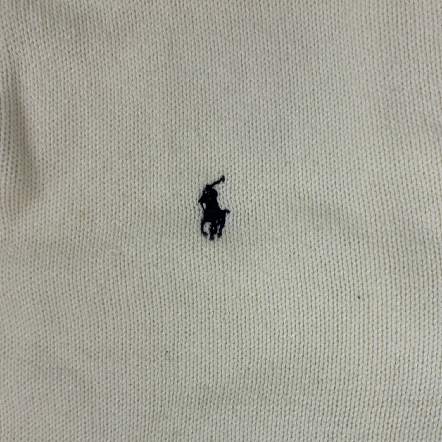 Vintage Polo Ralph Lauren Button-Up Knit Sweater White