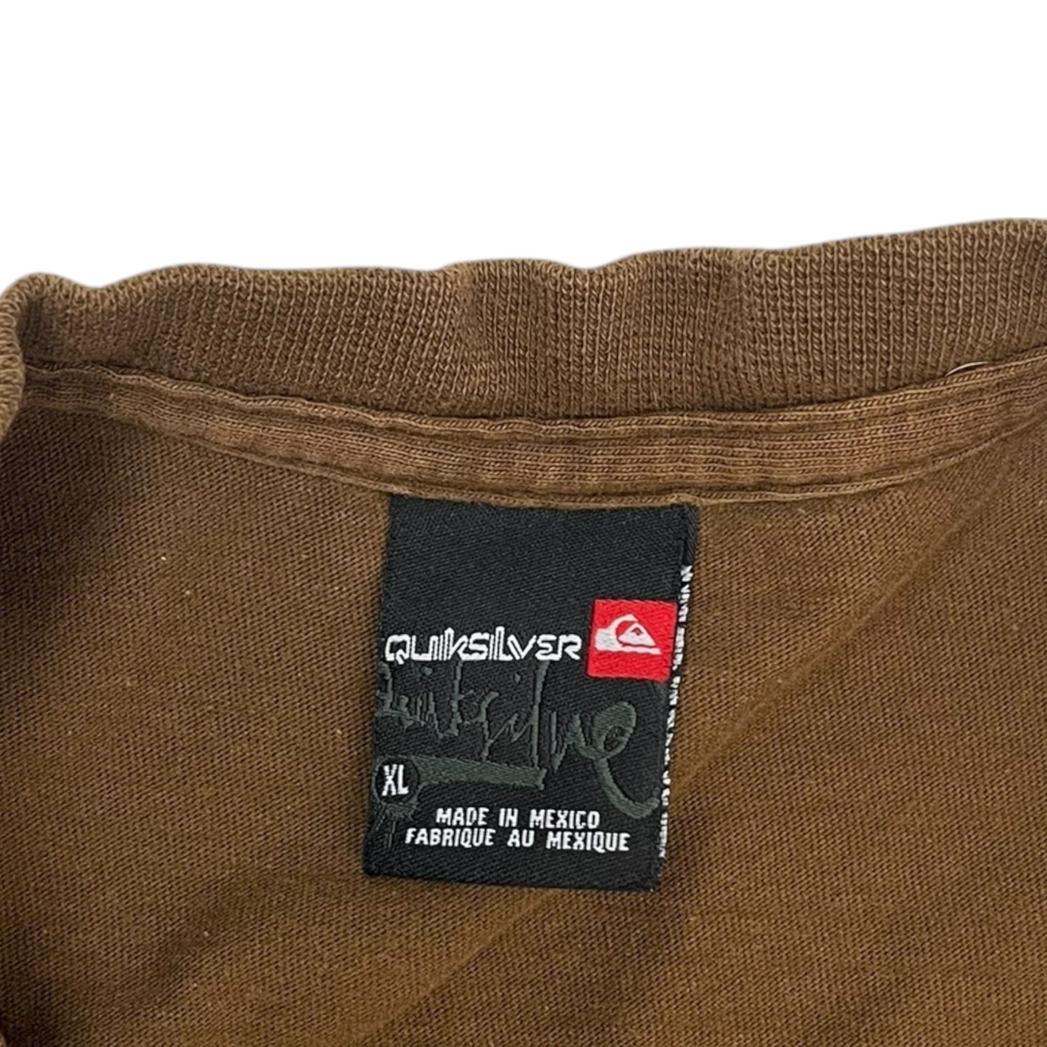 Y2K Quiksilver Surf T-Shirt Brown