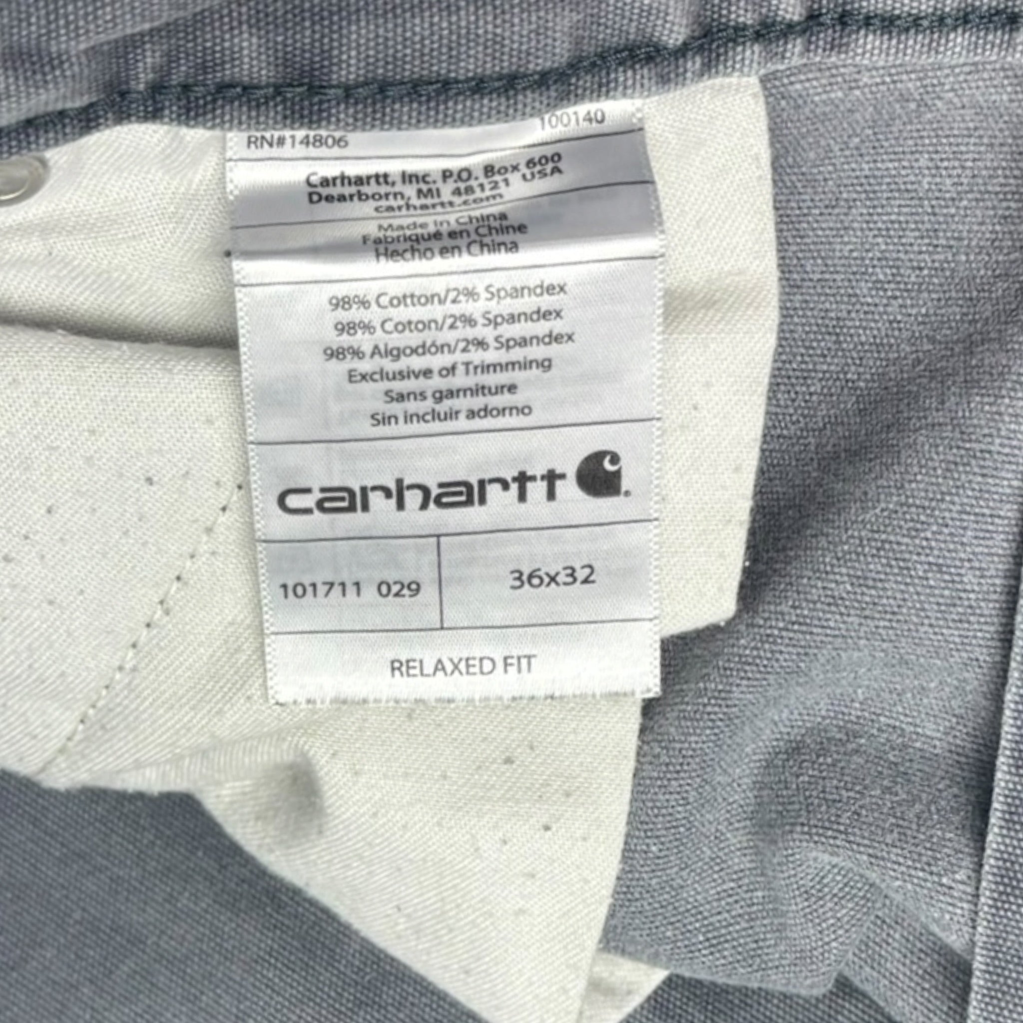 Carhartt Light Weight Double Knee Washed Grey