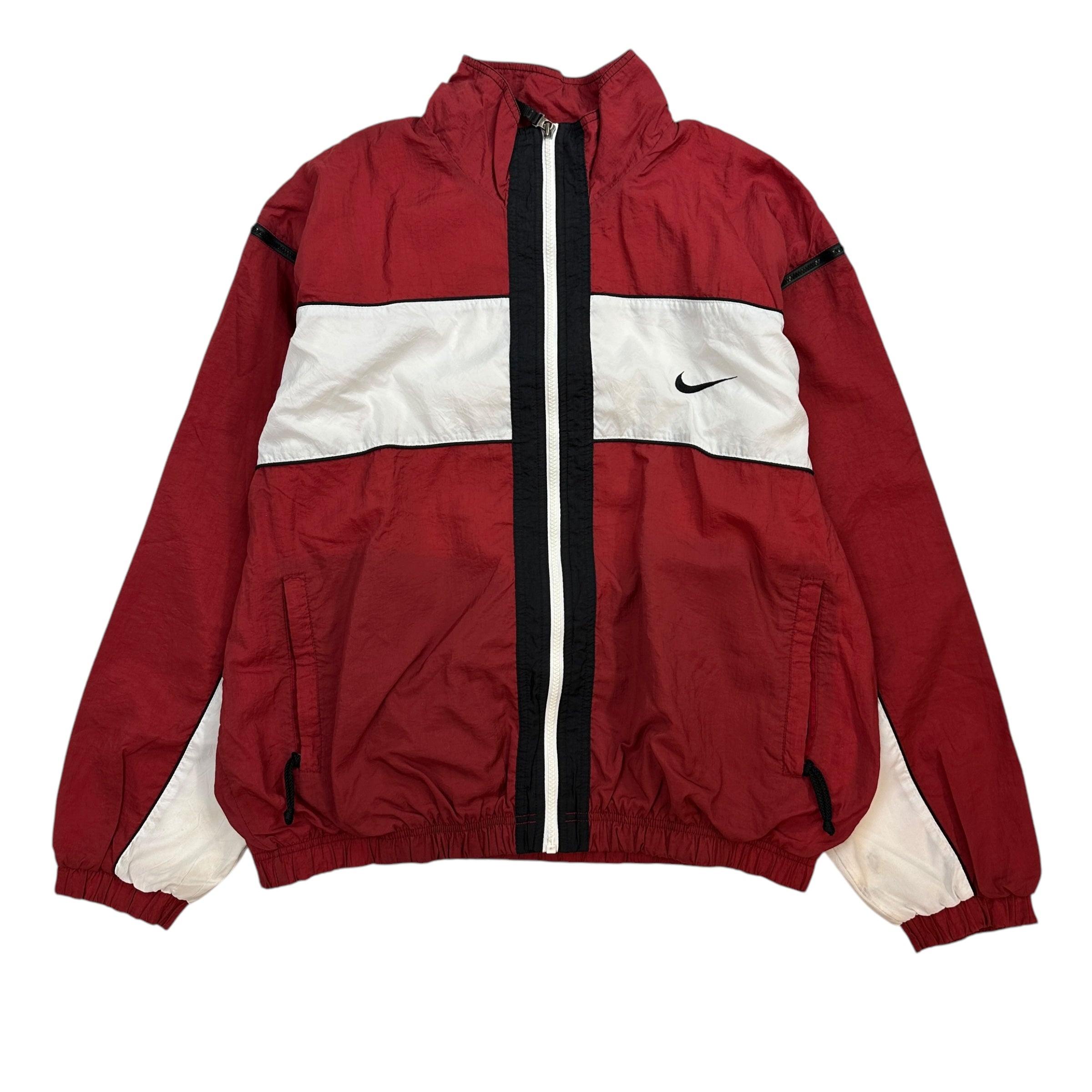 Vintage Nike Zip-Off Windbreaker Red/White