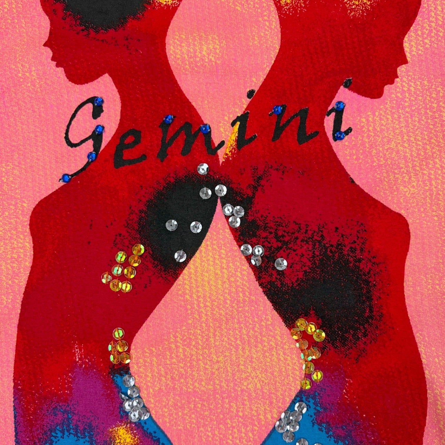 (W) Gemini Sequin Baby T-Shirt Red