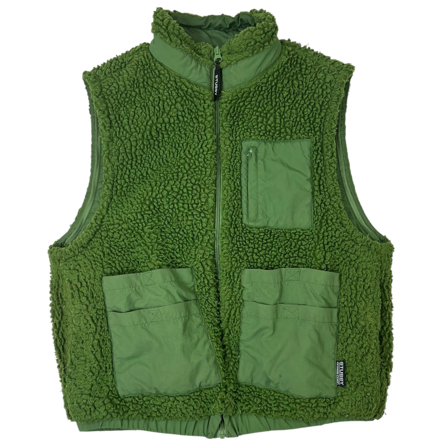 Stussy Convertible Sherpa Jacket Green