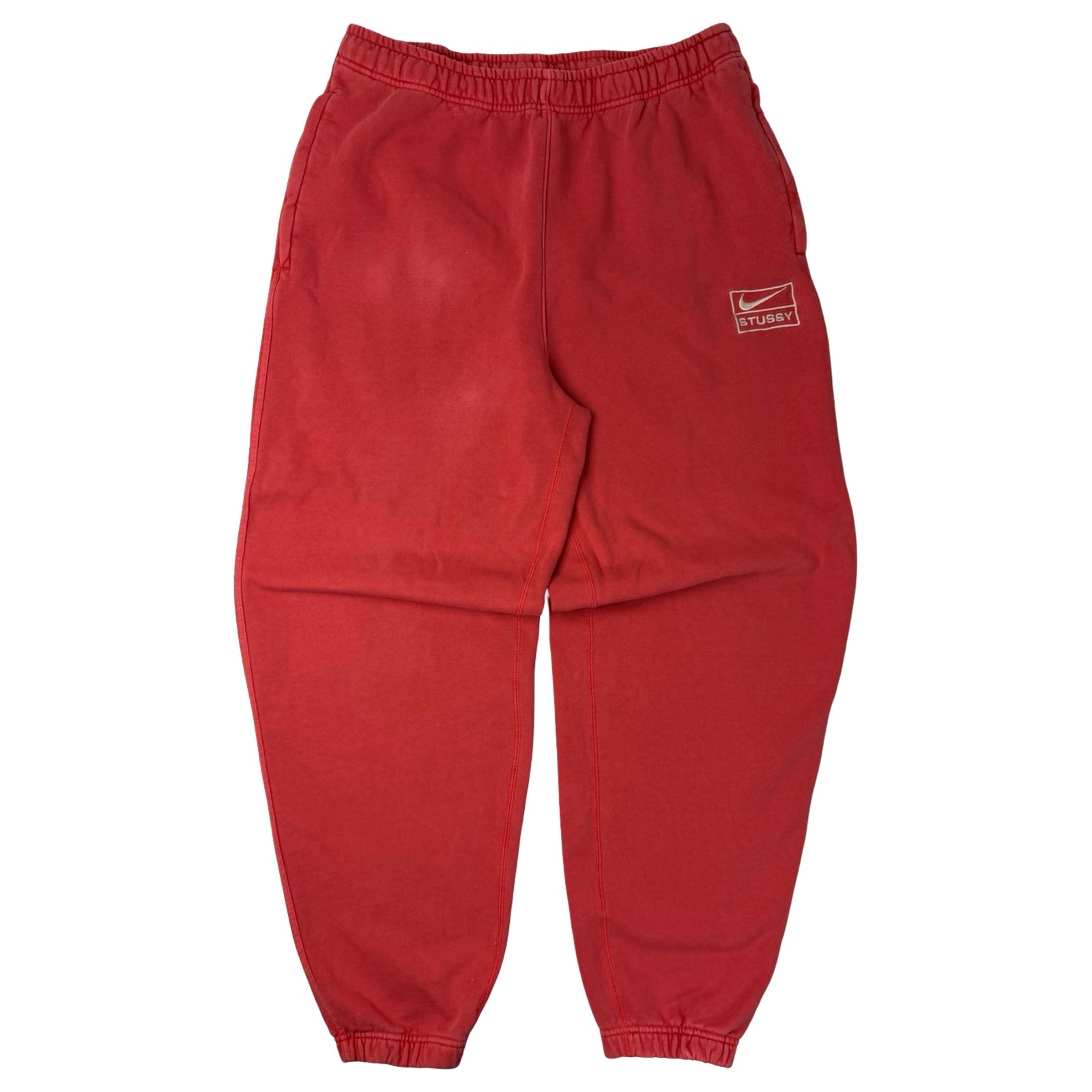 Stussy x Nike Pigment Dyed Fleece Sweatpants Habenero Red