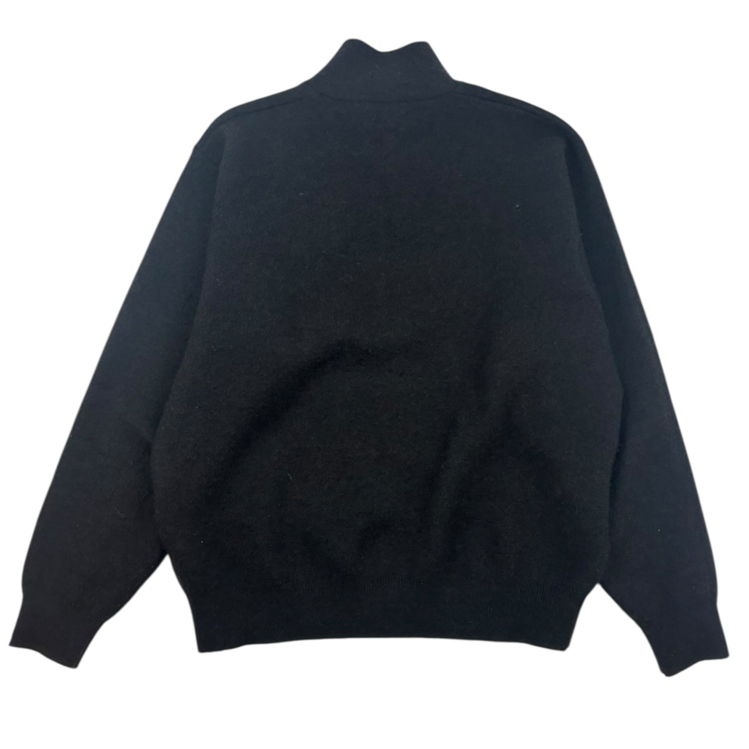 Stussy Brushed Mock Half-Zip Sweater Black