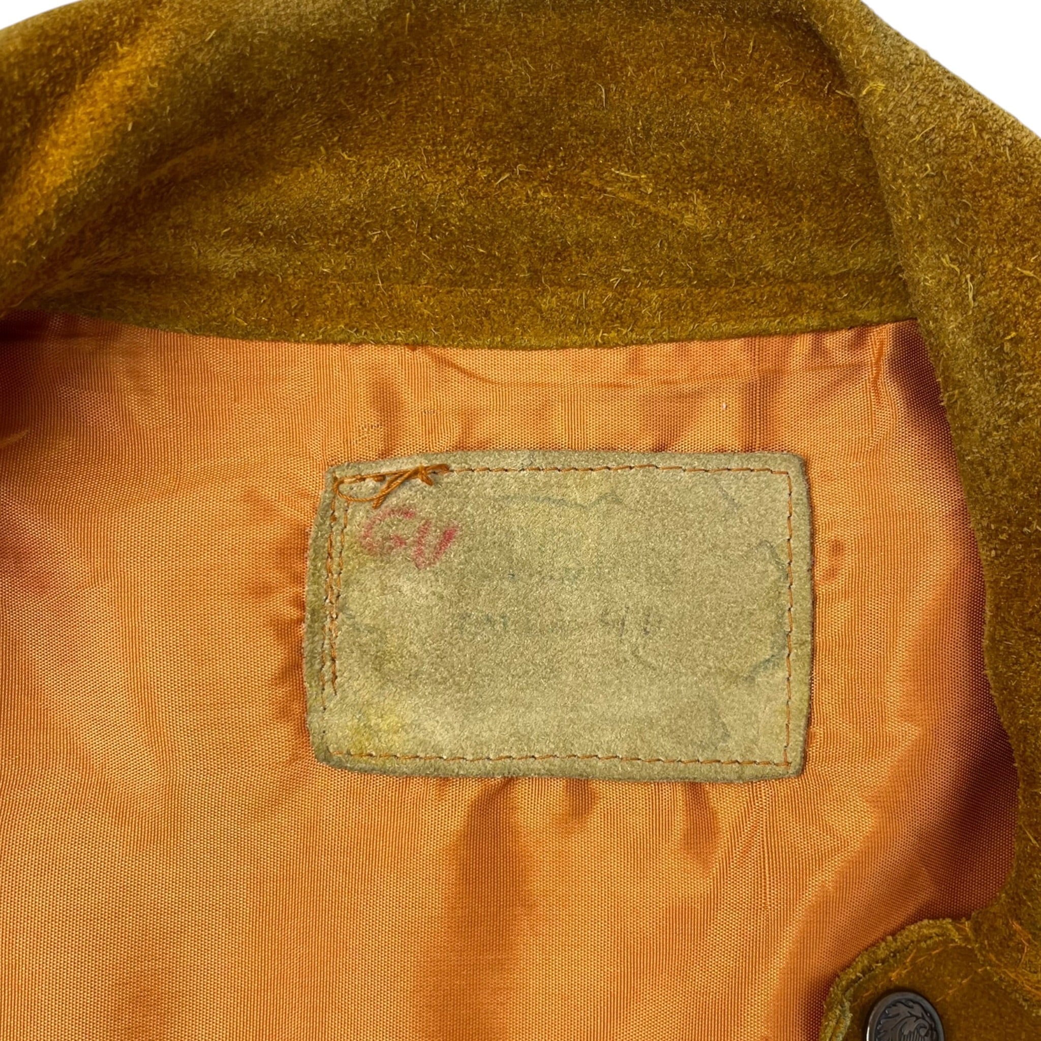 Vintage Suede Jacket Dark Mustard