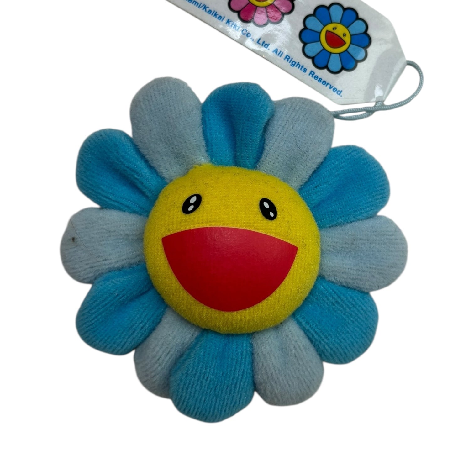 Takashi Murakami Flower Plush Pin Blue