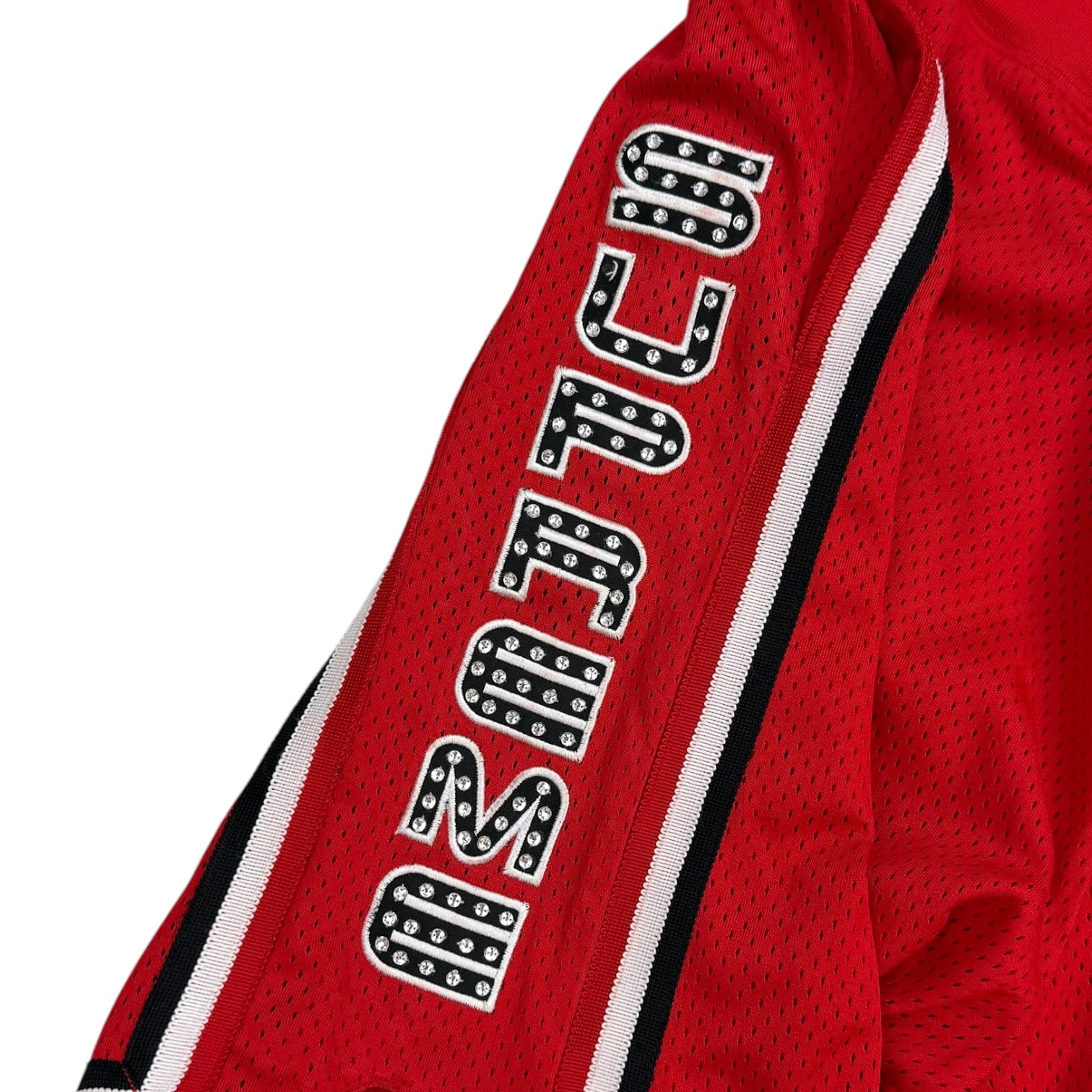 Supreme Rhinestone Basketball Shorts Red