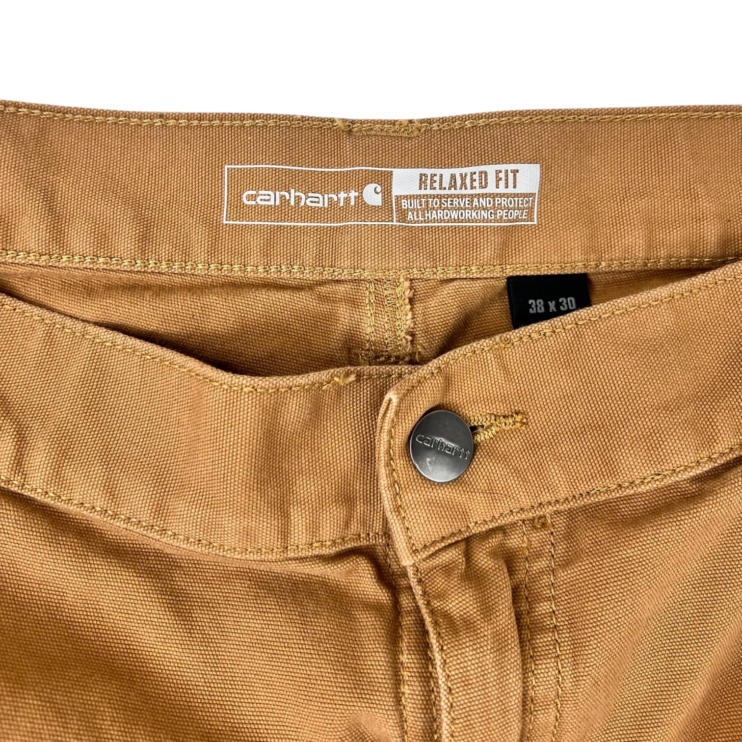 Vintage Carhartt Relaxed Fit Double Knee Cargo Pants Khaki