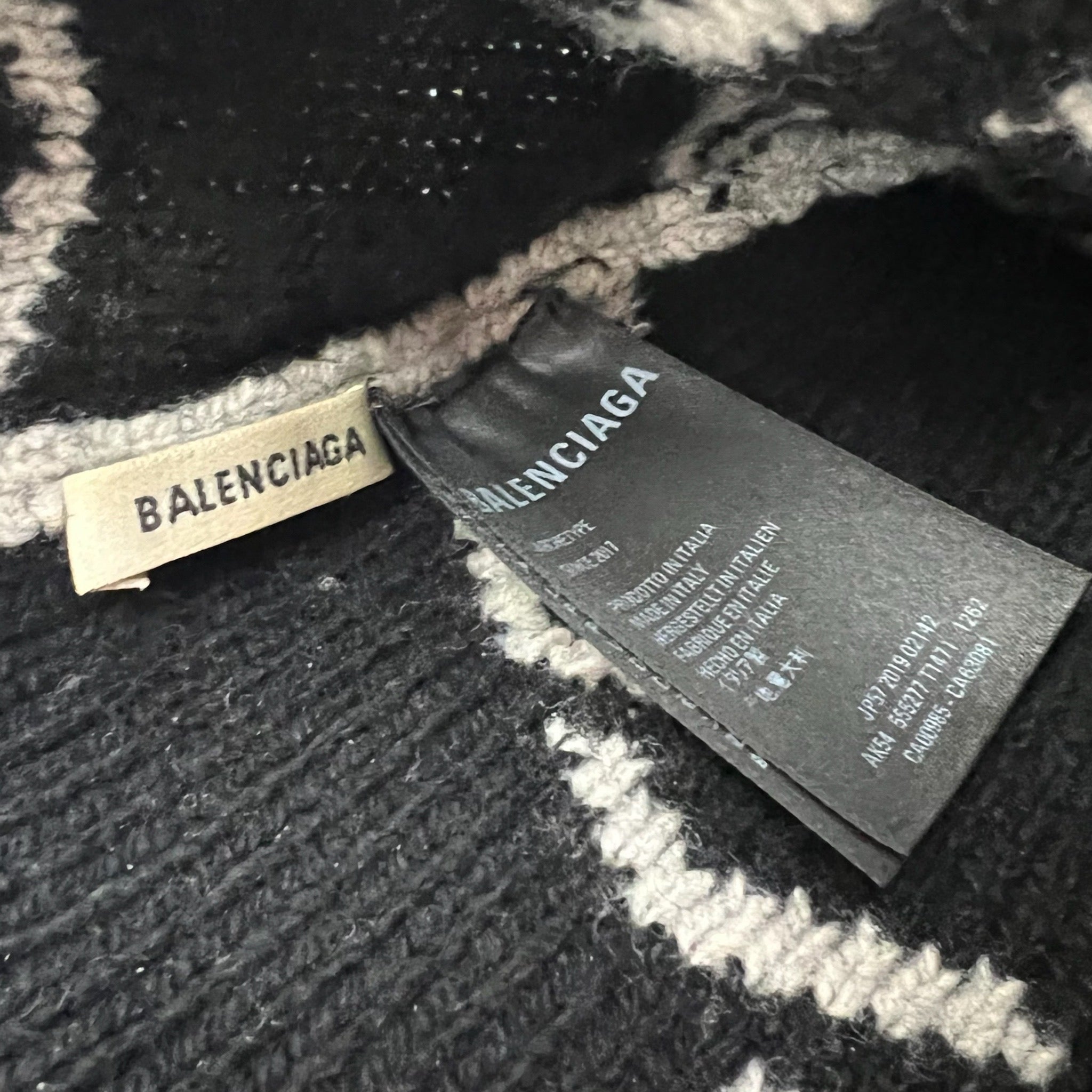 Balenciaga Logo Wool Beanie Grey/Black