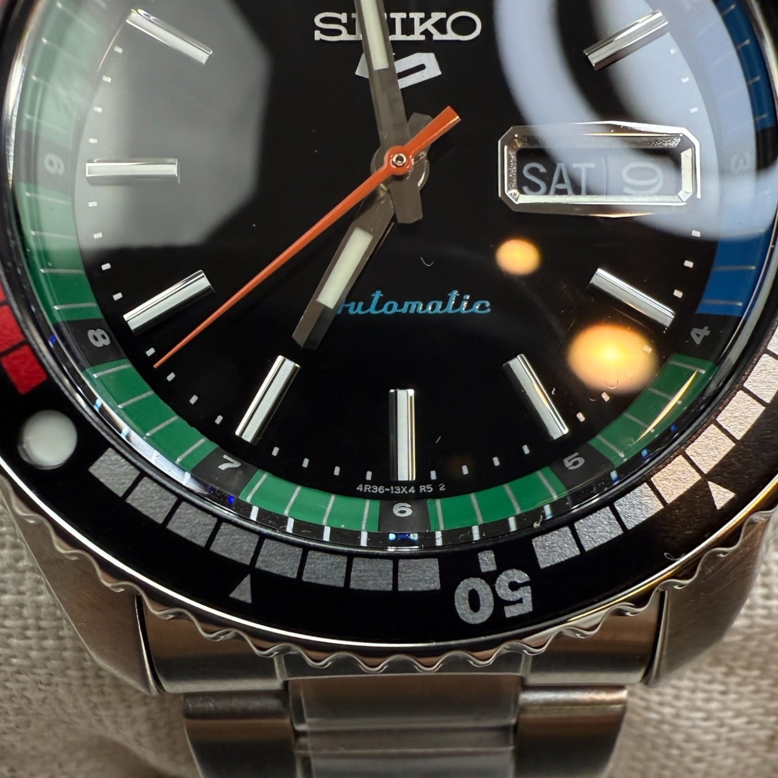 Seiko 5 Sports SRPK11 Automatic Black Dial Countdown Bezel Watch