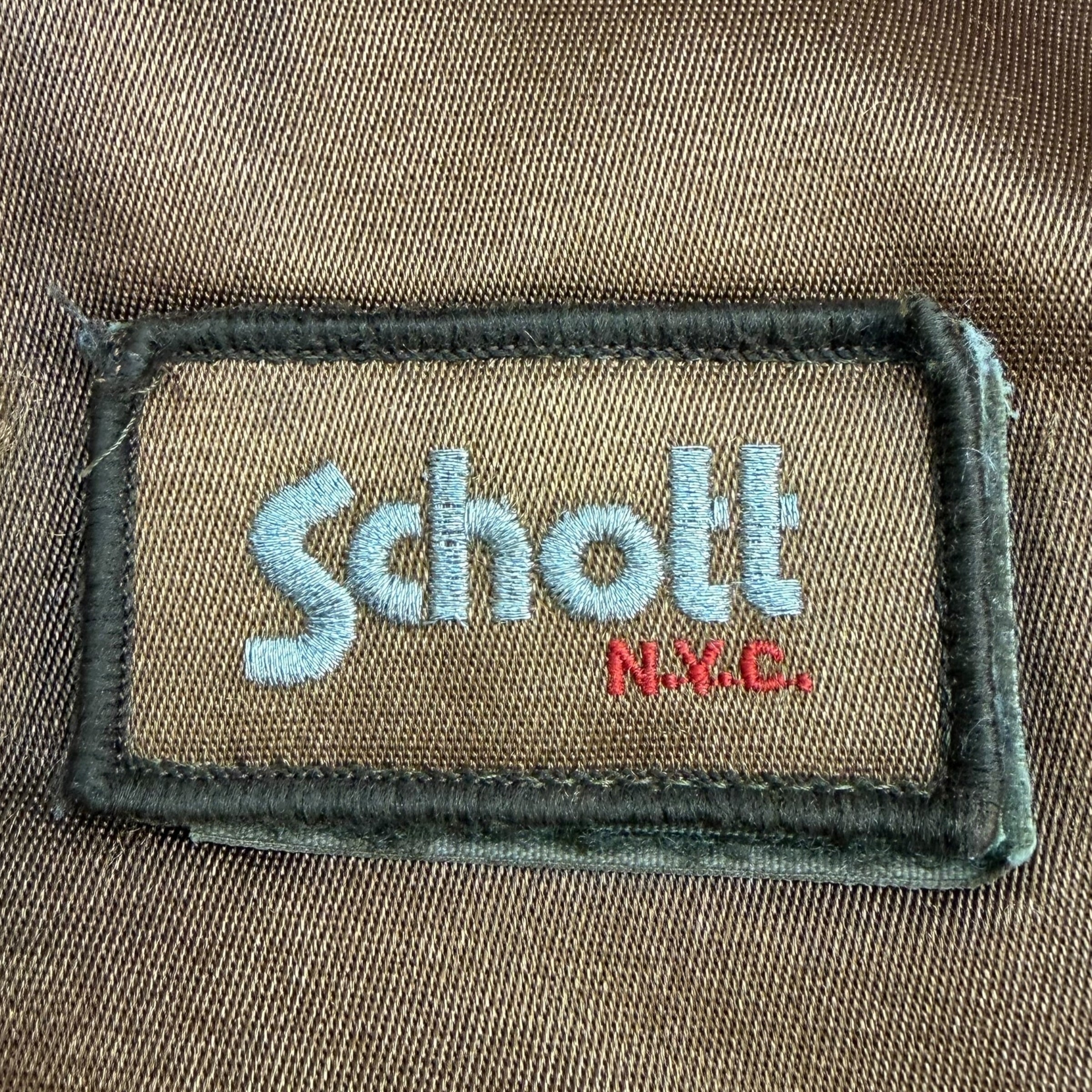 Vintage Schott CWU-R Flight Jacket Satin Brown