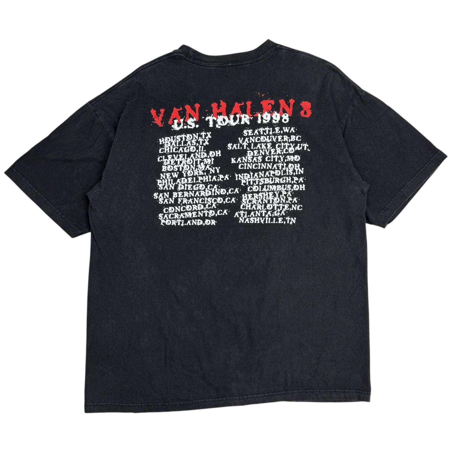 1998 Van Halen 3 U.S. Tour Tee Black