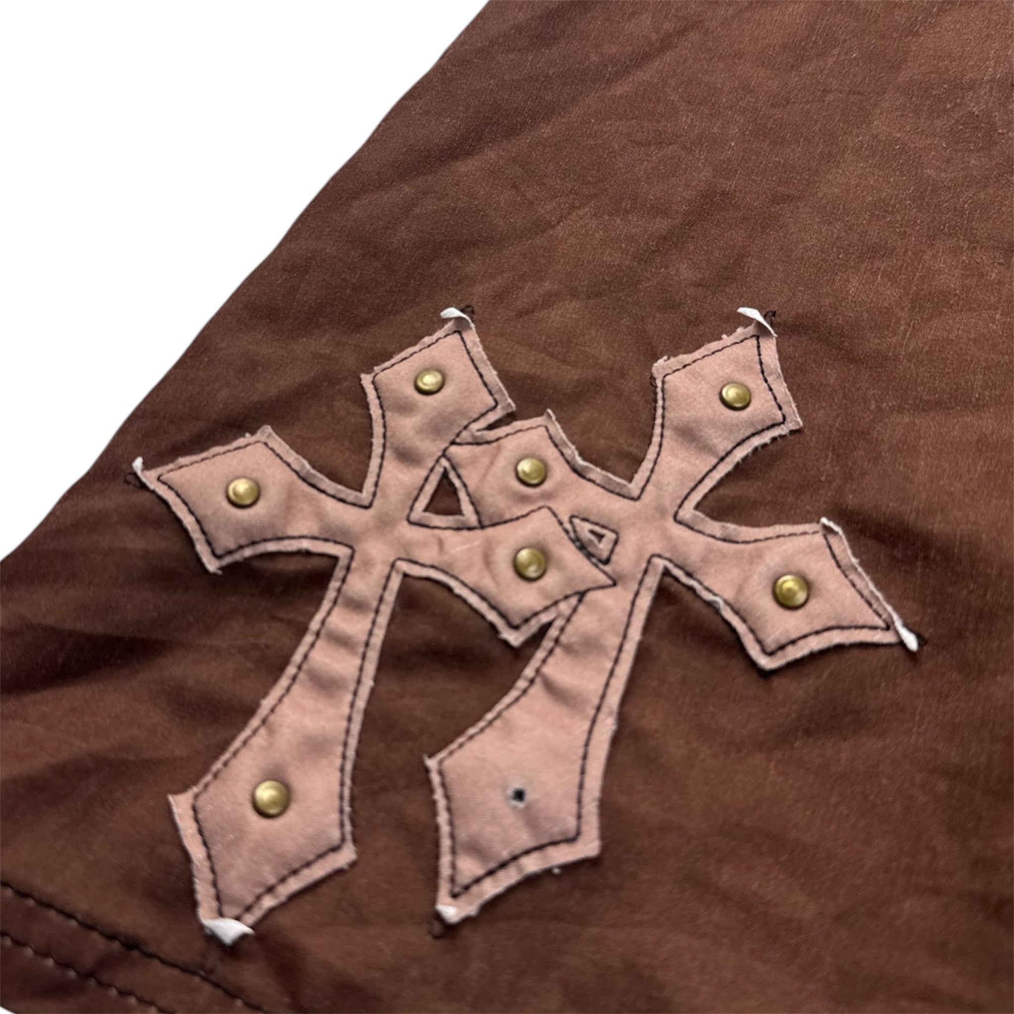 Vintage Y2K Affliction Cross Patched Surf Bottoms