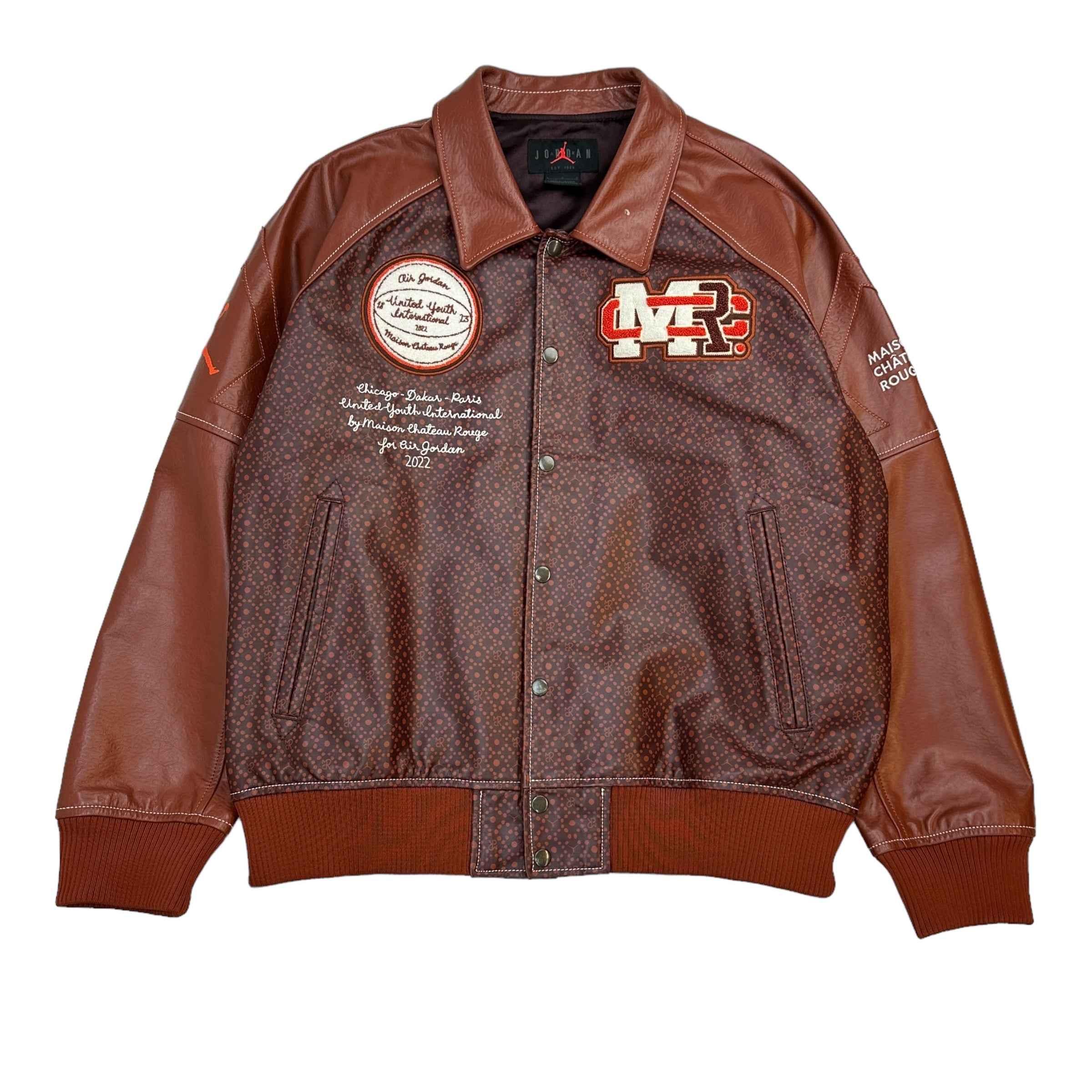 Maison Chateau Rouge x Jordan Leather Varsity Jacket