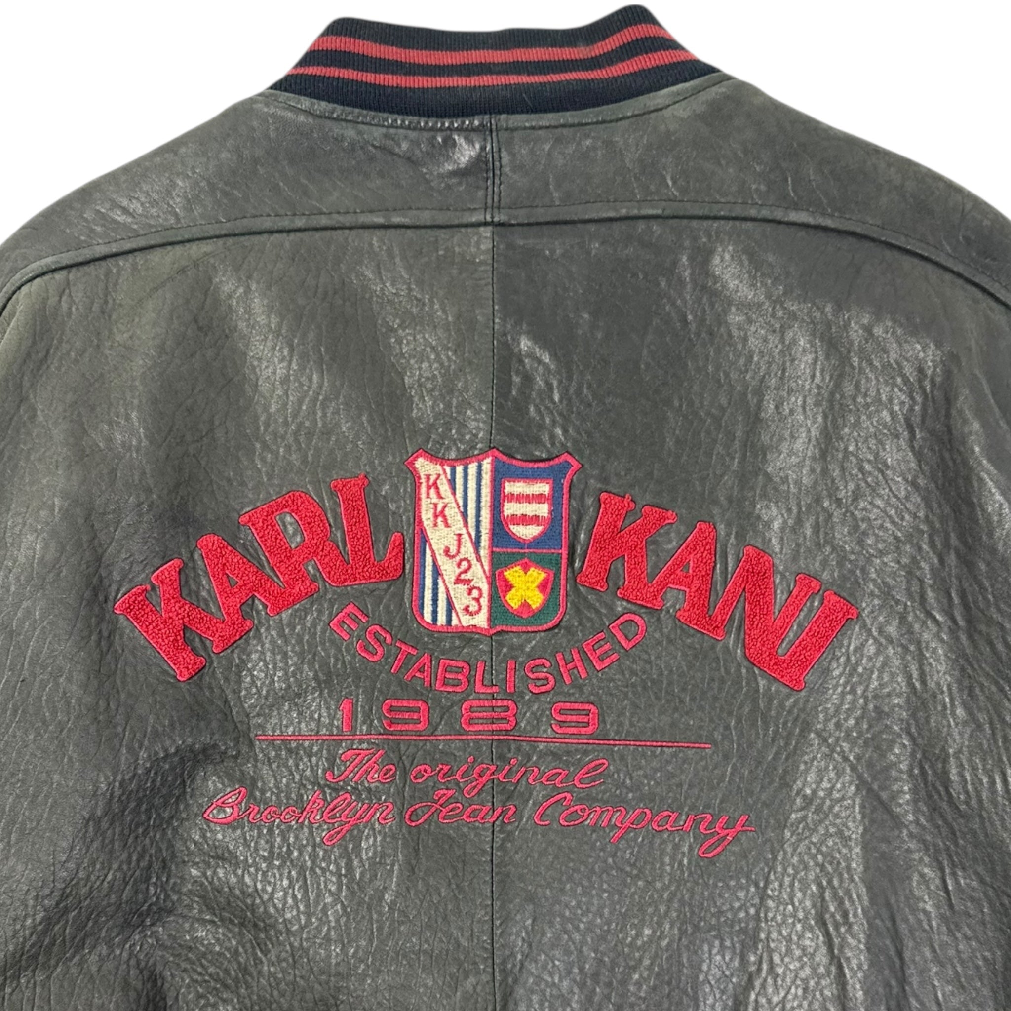 Vintage Karl Kani Leather Varsity Jacket