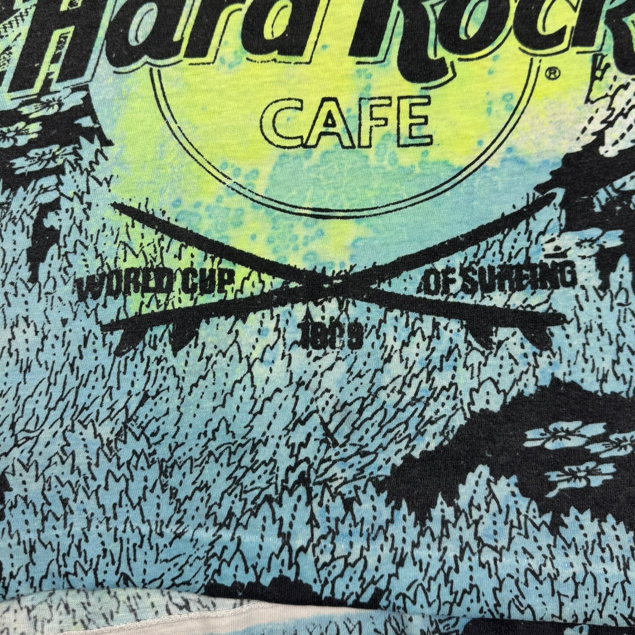 Vintage ‘North Shore, Hawaii’ Hard Rock Cafe AOP World Cup Surf T-Shirt