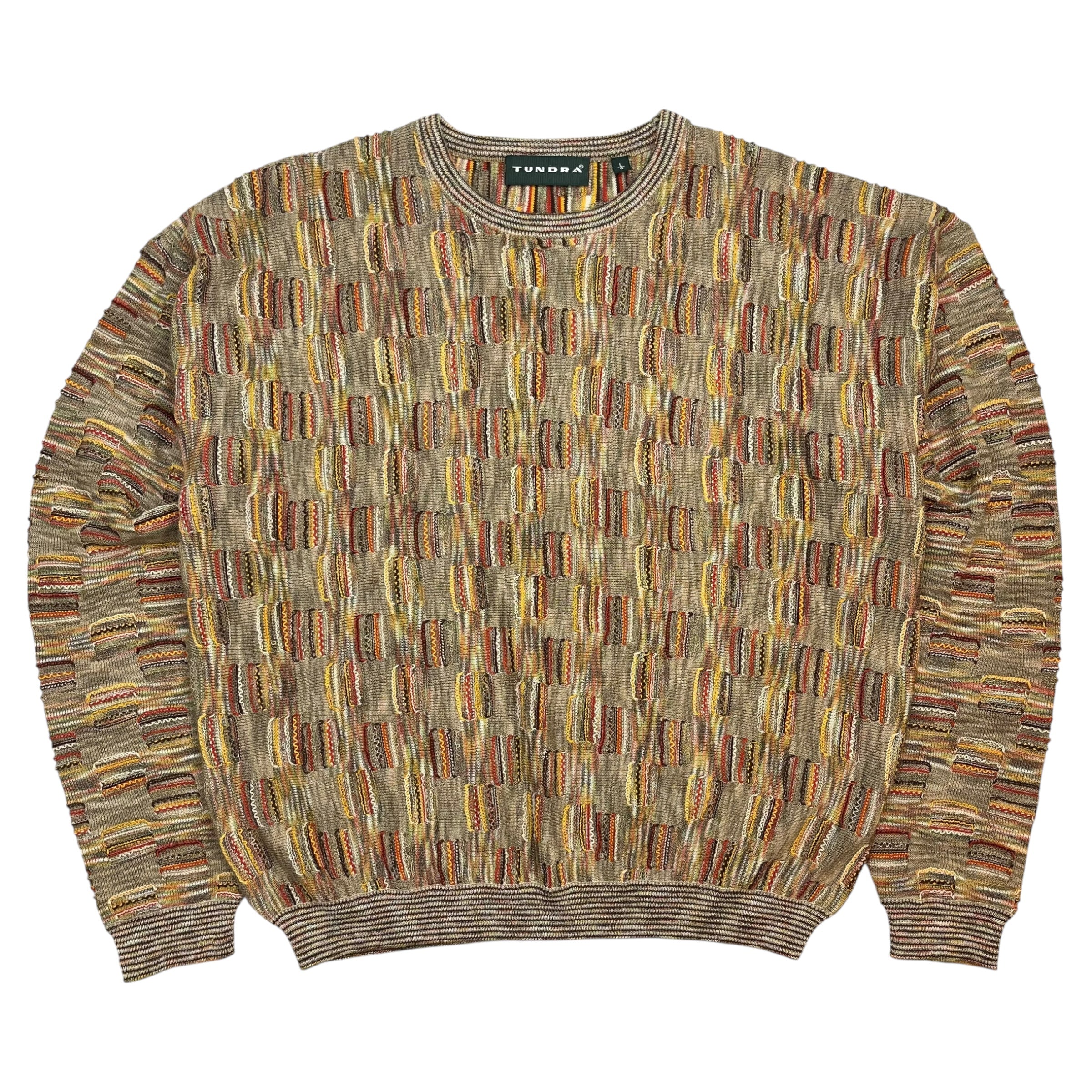 Vintage Tundra Knit Sweater Multicolor Brown
