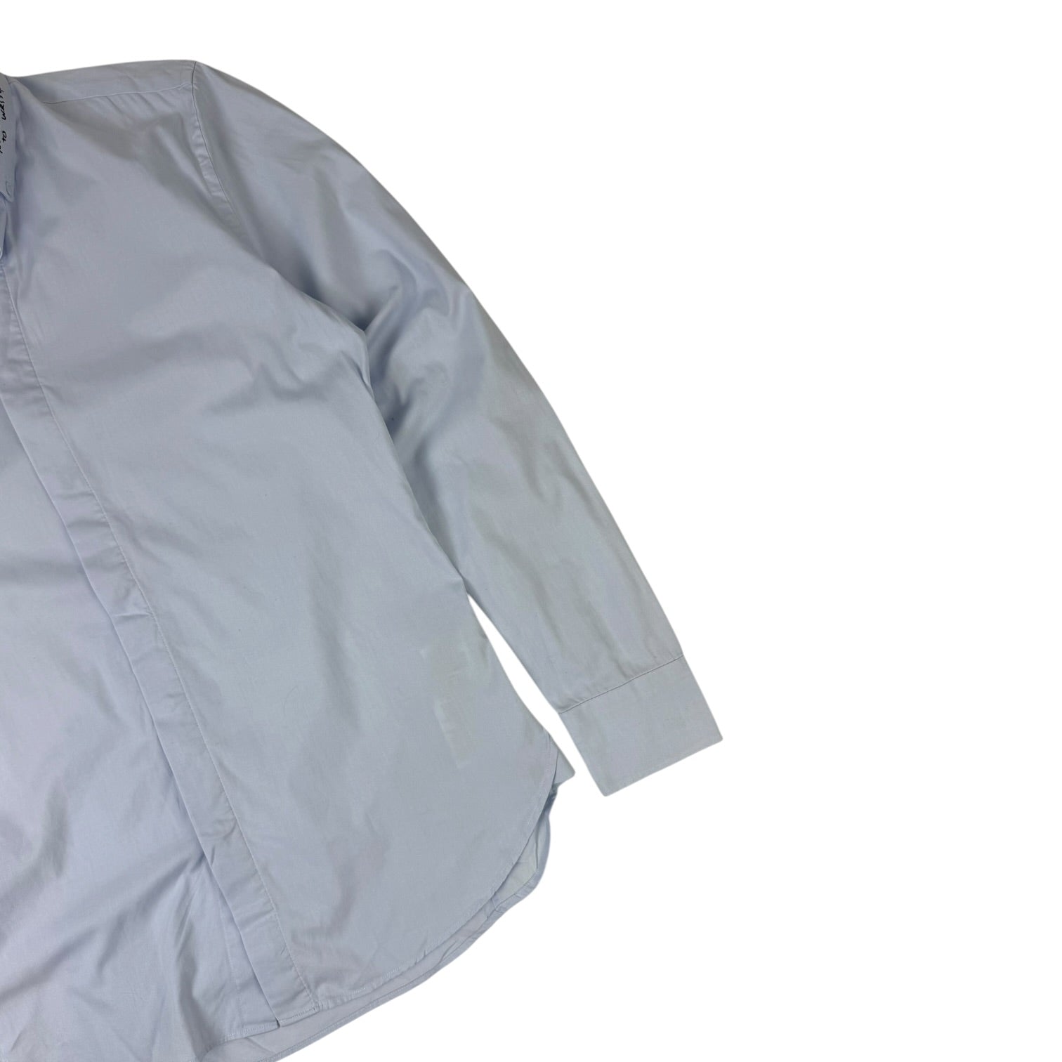 Gucci Embroidered Collars Button-Up Light Blue