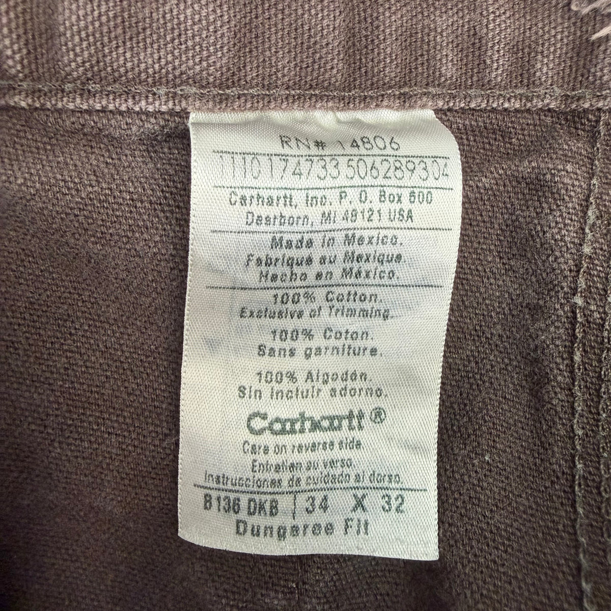 Vintage Carhartt Double Knee Pants Brown