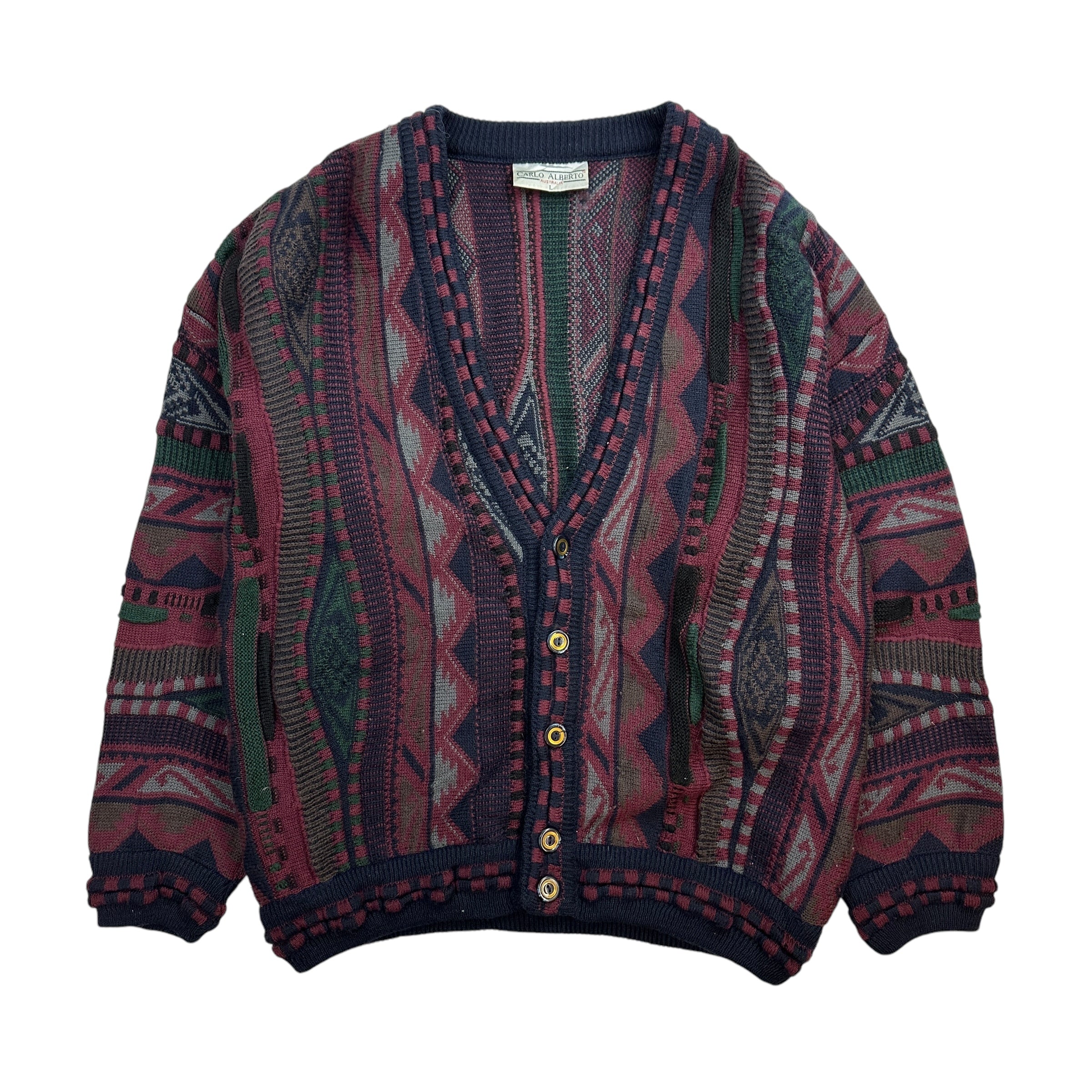 Vintage Carlo Alberto 3D Knitt Cardigan