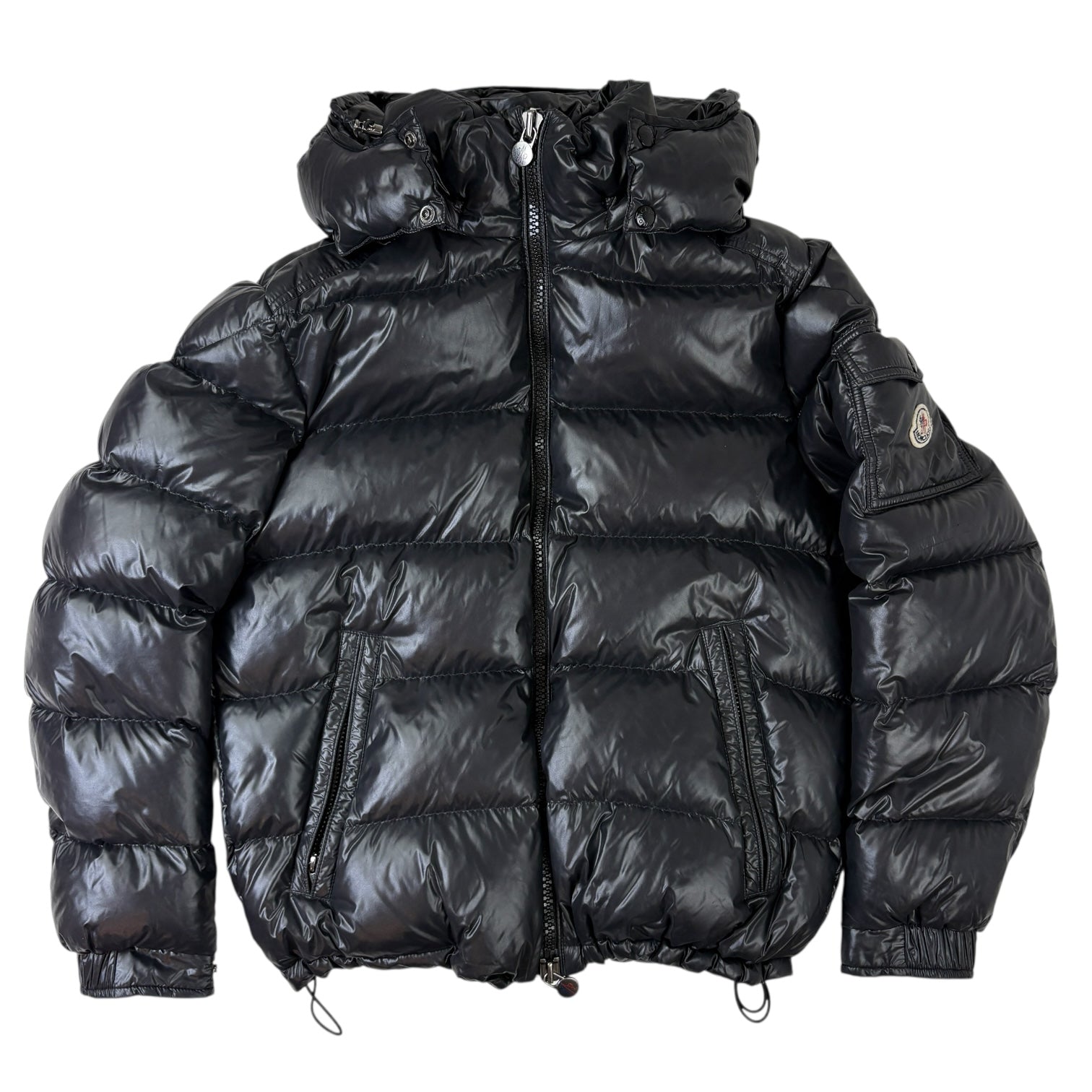 Moncler Maya Hooded Down Jacket Black