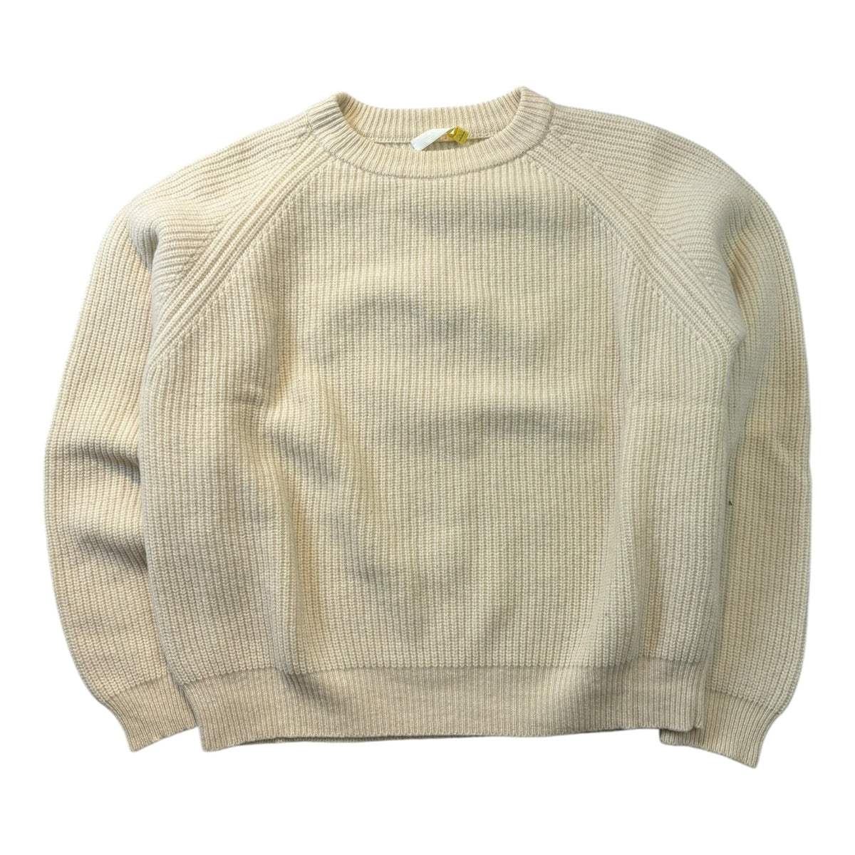 Niuhans Wool Sable Low Gauge Knit Sweater Cream