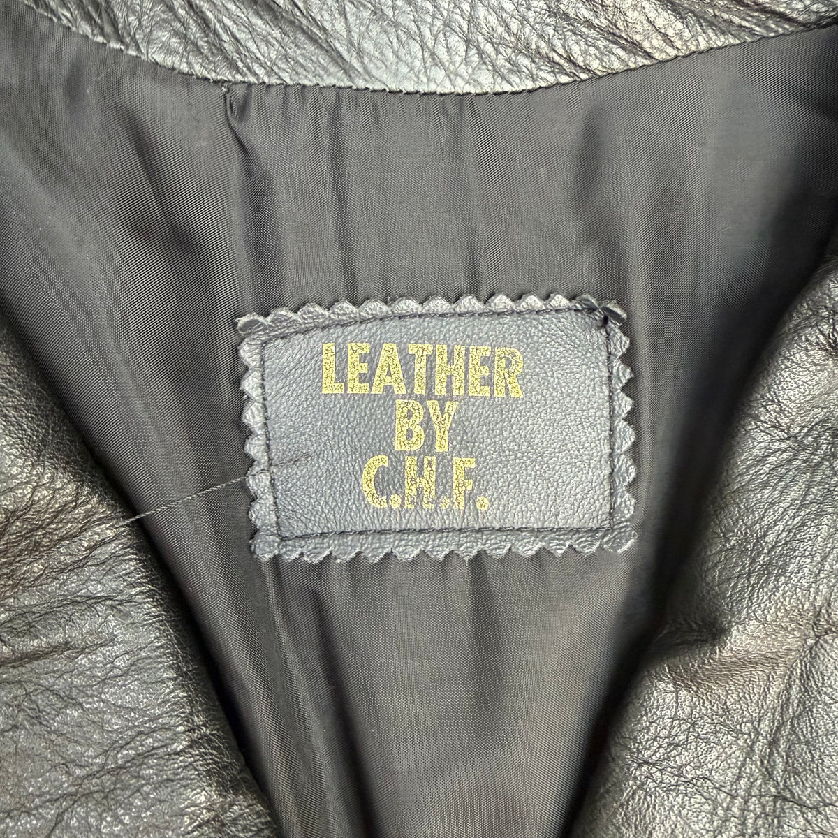 Vintage Leather Fringe Detail Motorcycle Jacket Black