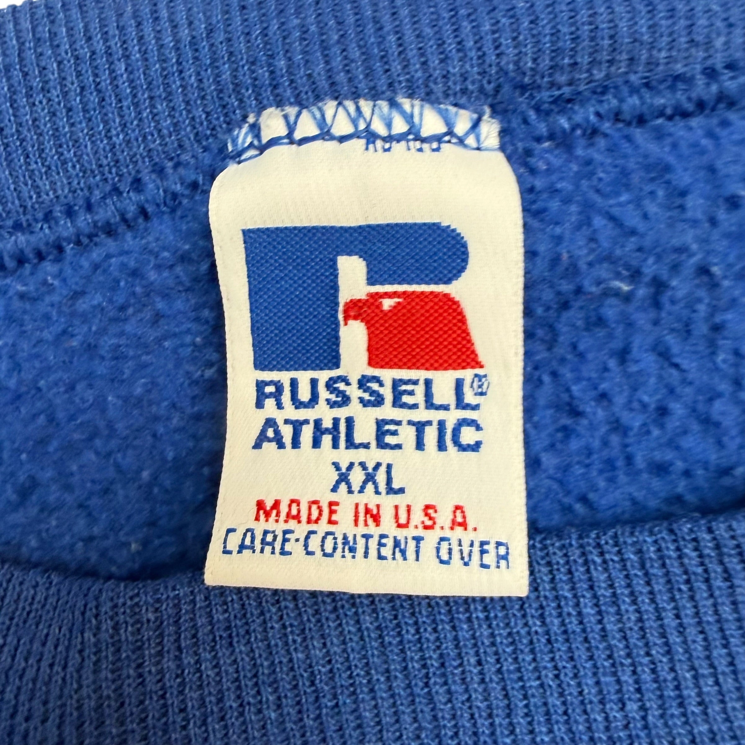Vintage Russell Athletics Blank Crewneck Blue