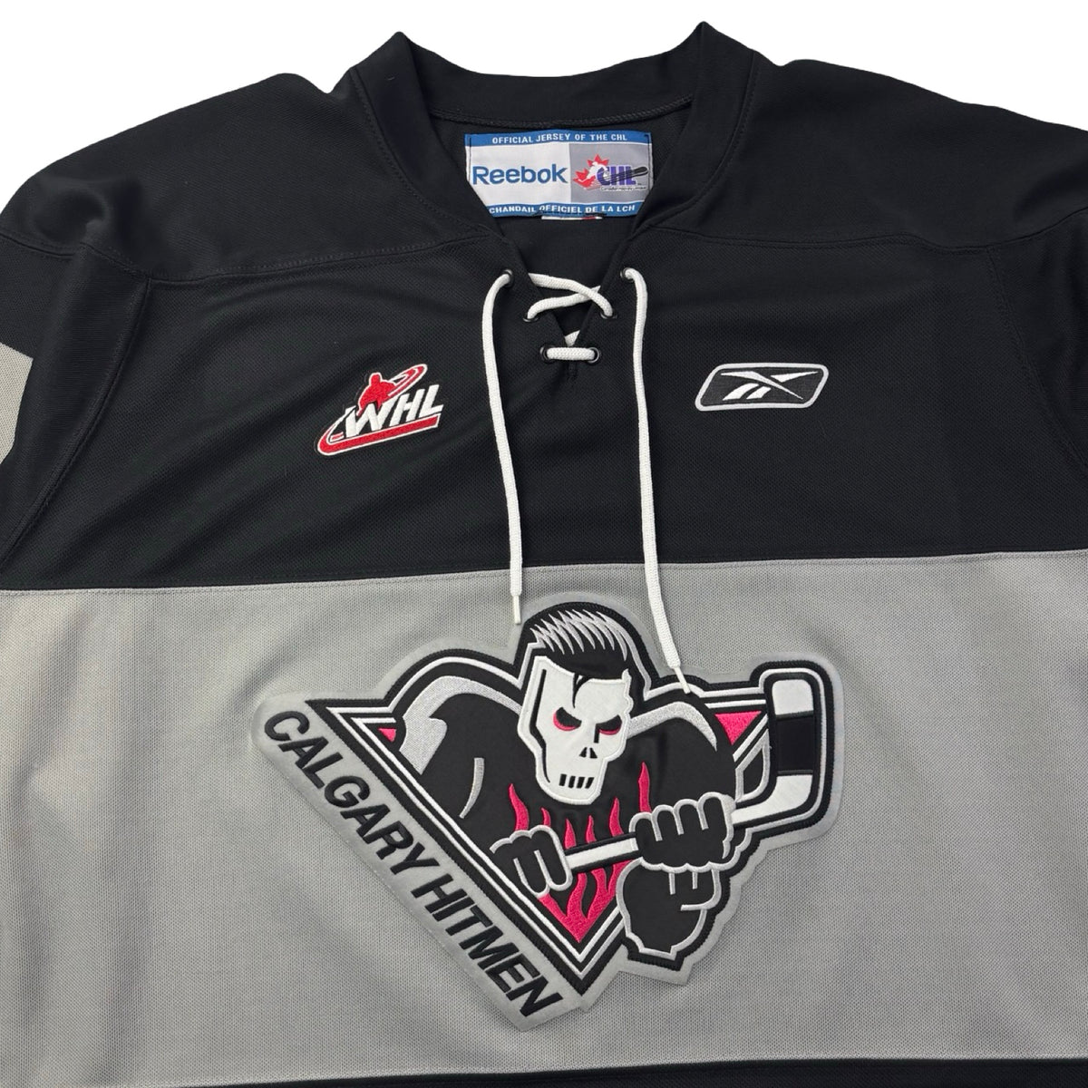 Vintage Reebok Calgary Hitmen Alternate Jersey Black/Grey