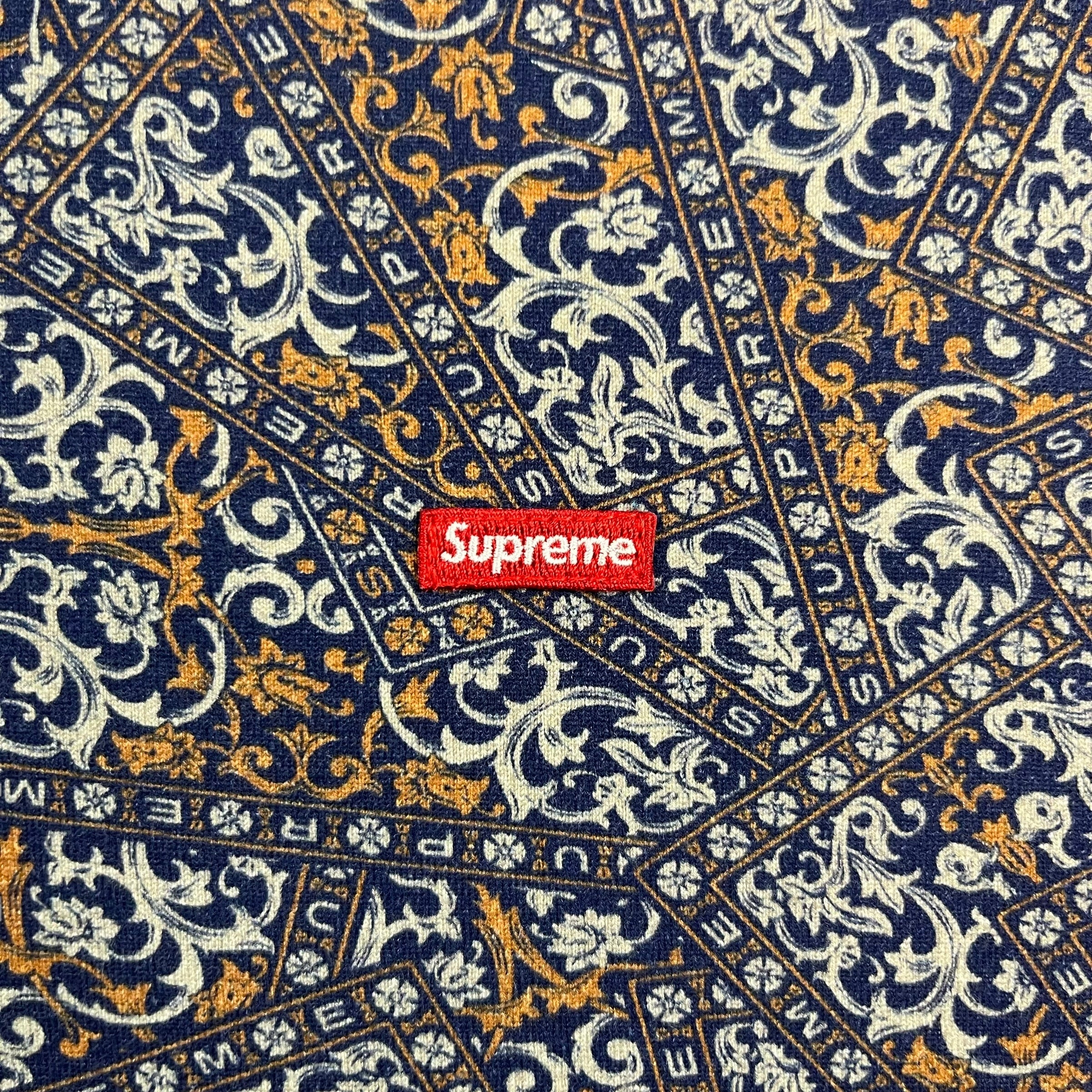 Supreme Floral Small Box Tee Navy
