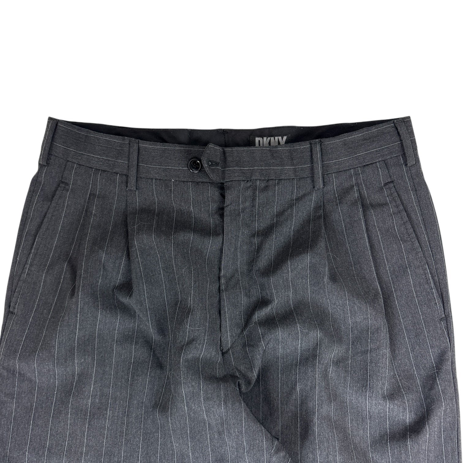 Vintage DKNY Pinstripe Pants Dark Grey