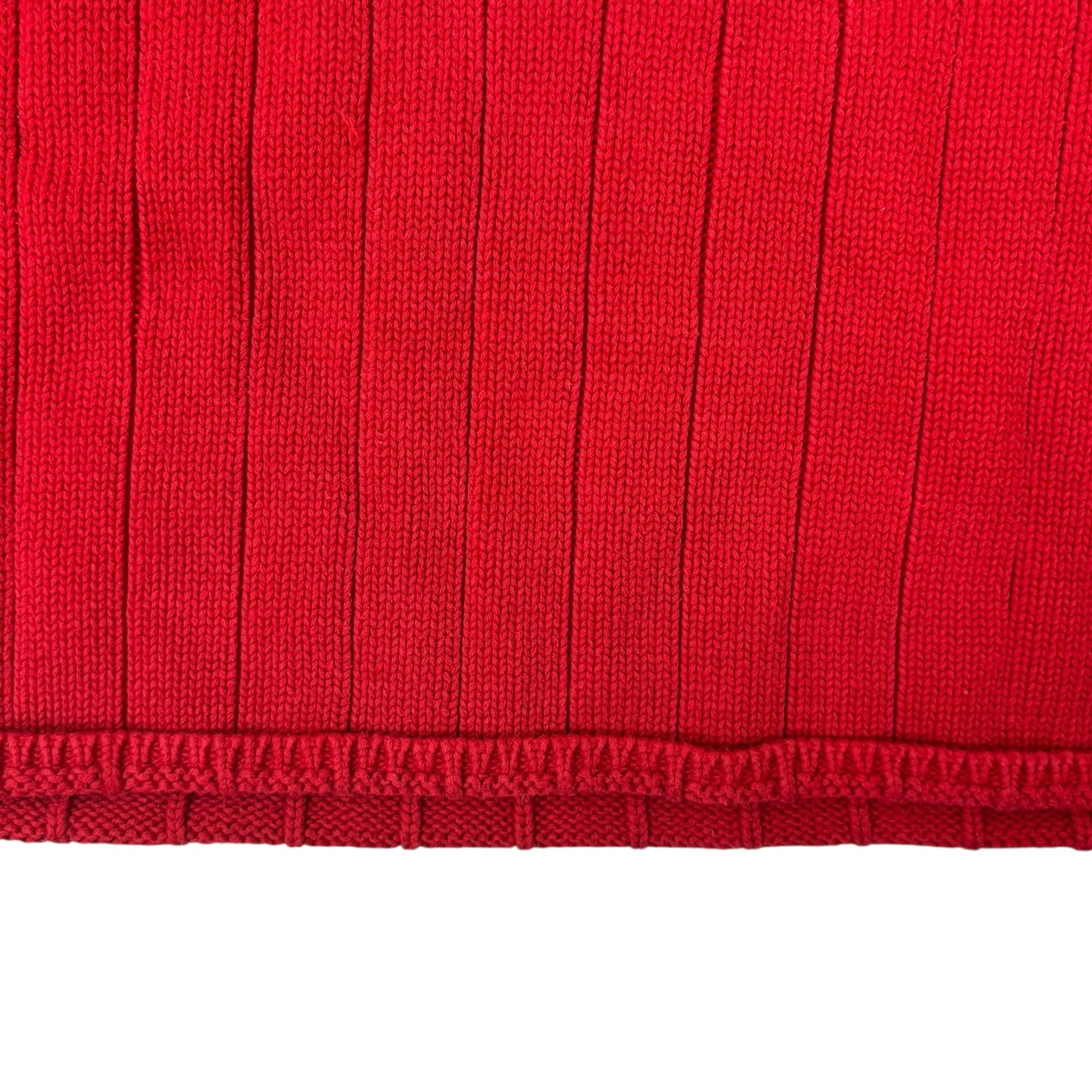 Vintage Polo Jeans Ralph Lauren Quarter-Zip Sweater Red