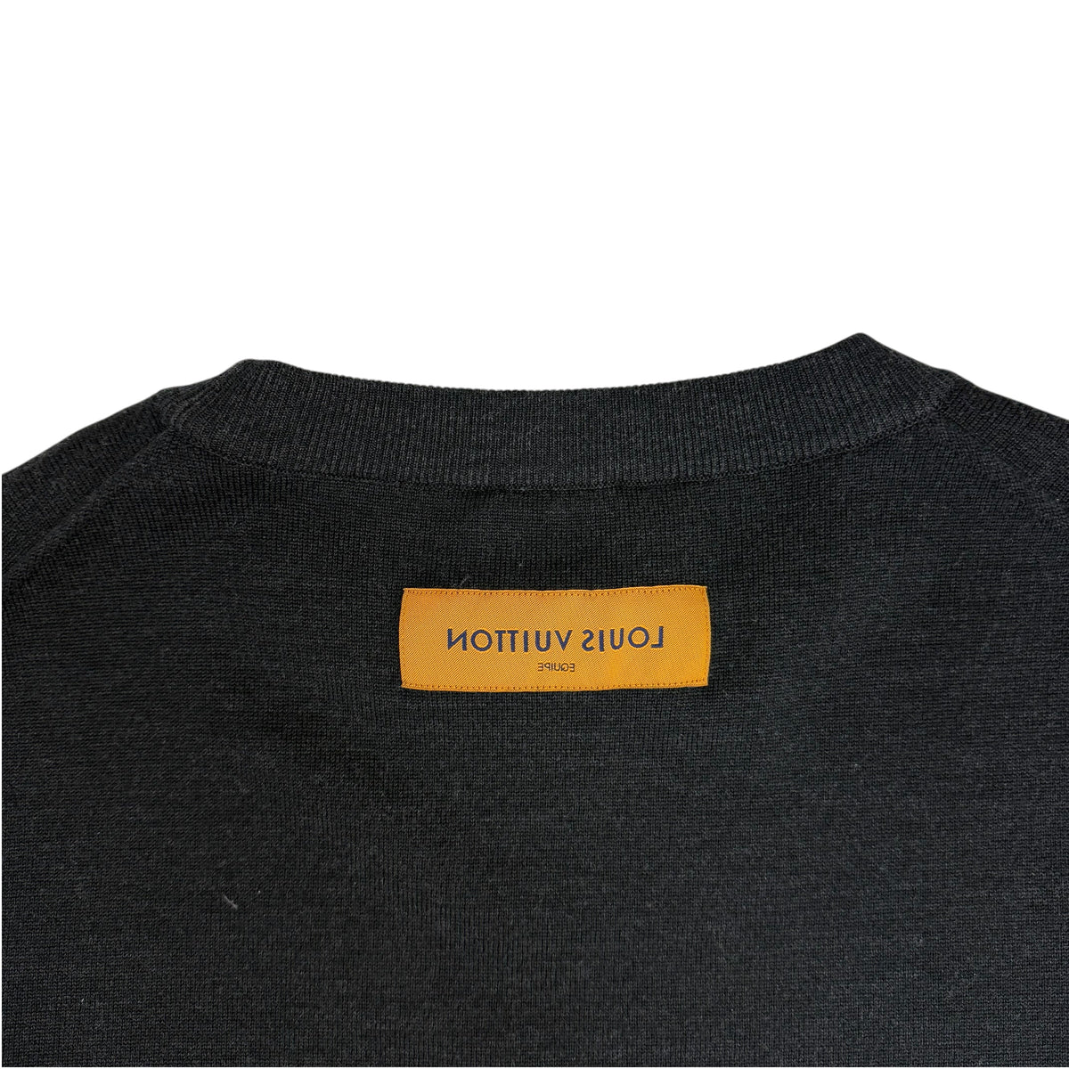 Louis Vuitton Virgil Abloh Uniforms Reverse Label Sweater Black