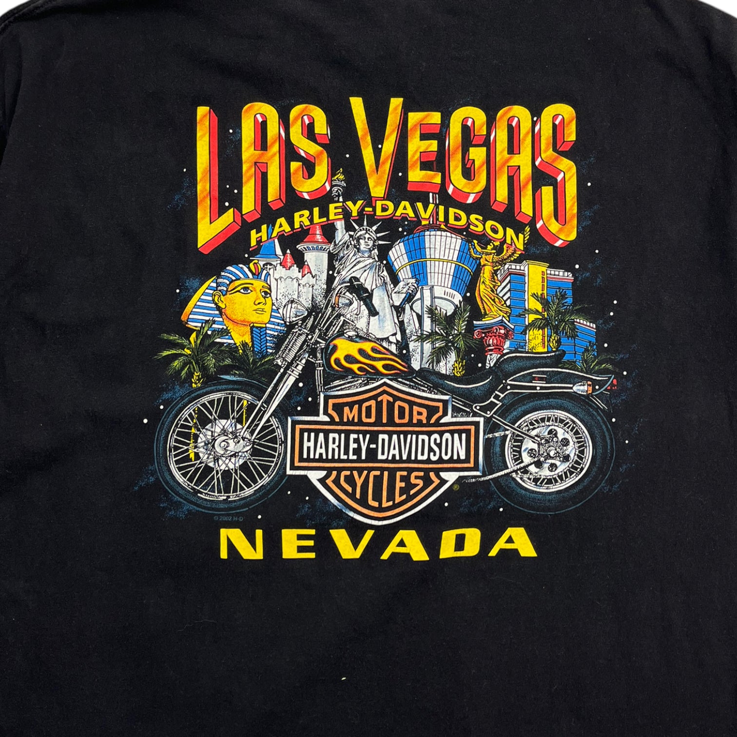 2002 Las Vegas Harley Davidson Metal Eagle T-Shirt