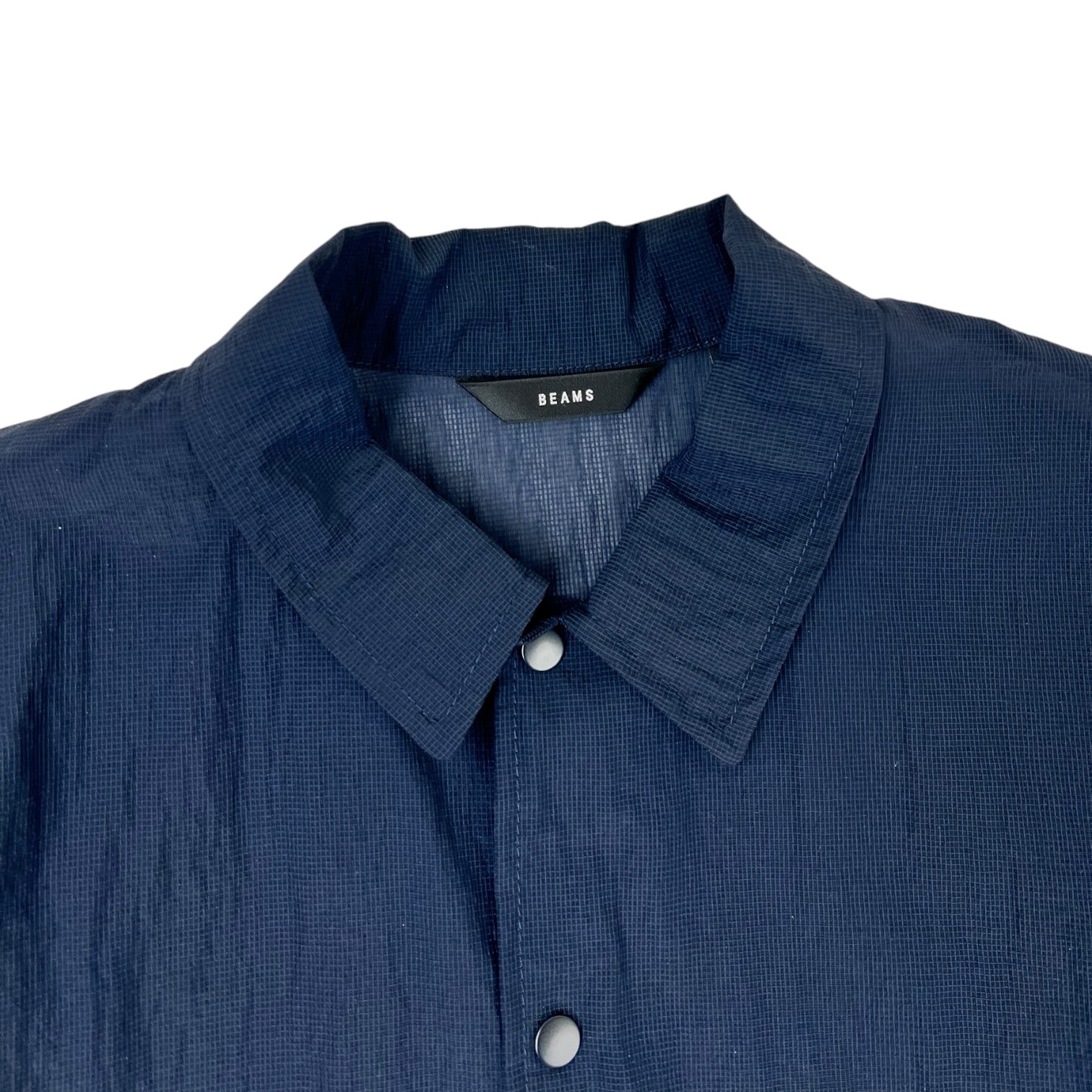 BEAMS Sheer Coach Shirt Navy