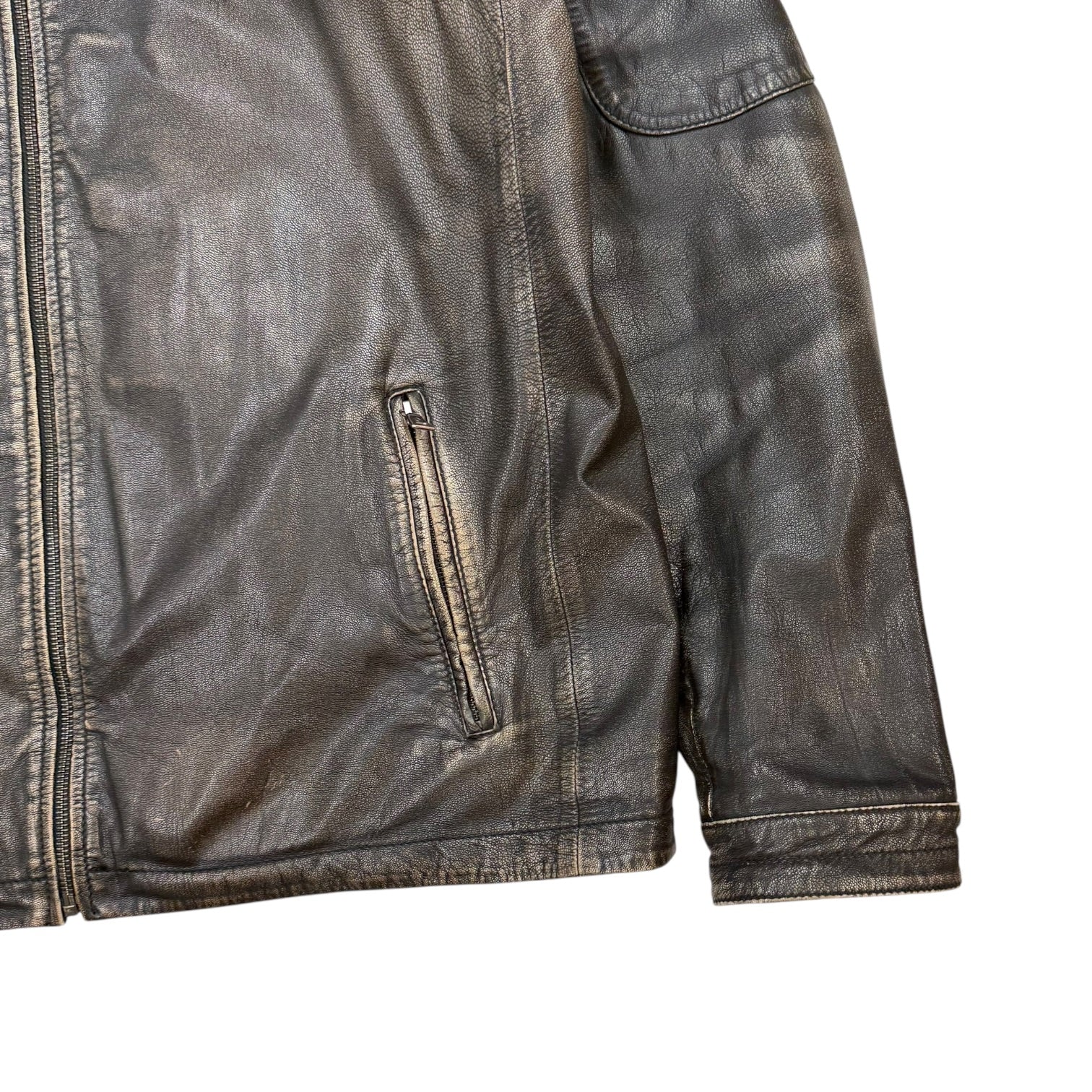 Vintage Danier Leather Moto Jacket Brown