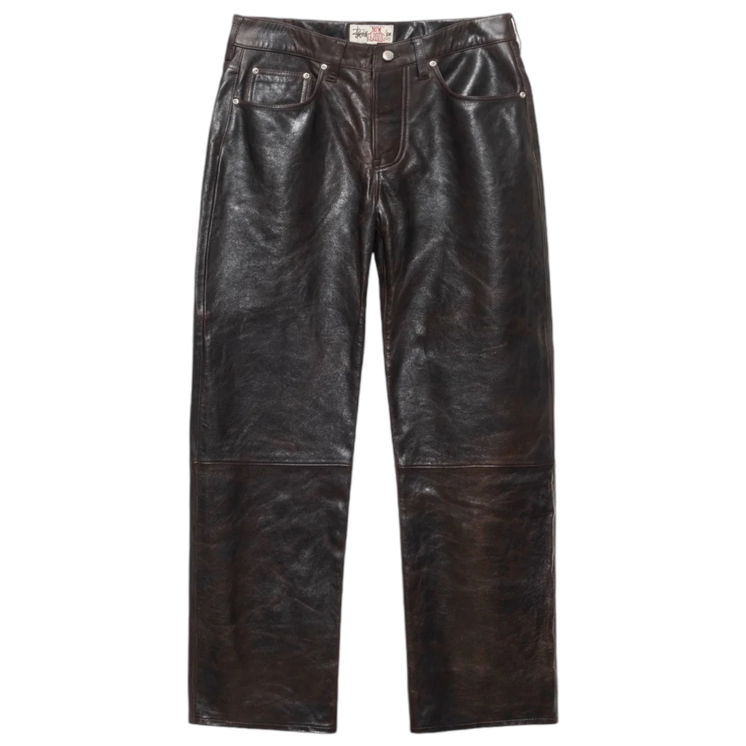 Stüssy Relaxed Jeans Leather Dark Brown