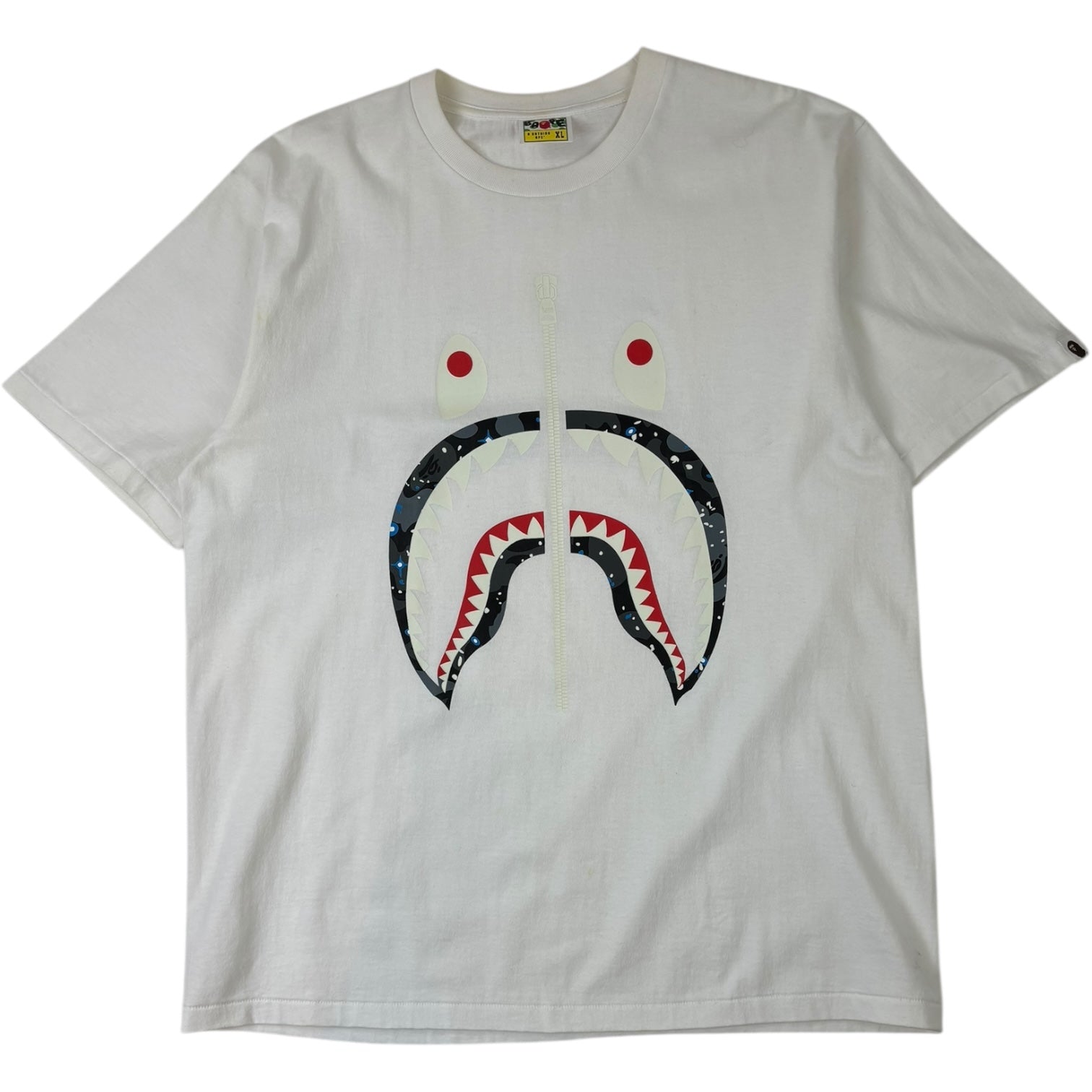 BAPE Space Camo Shark T-Shirt White