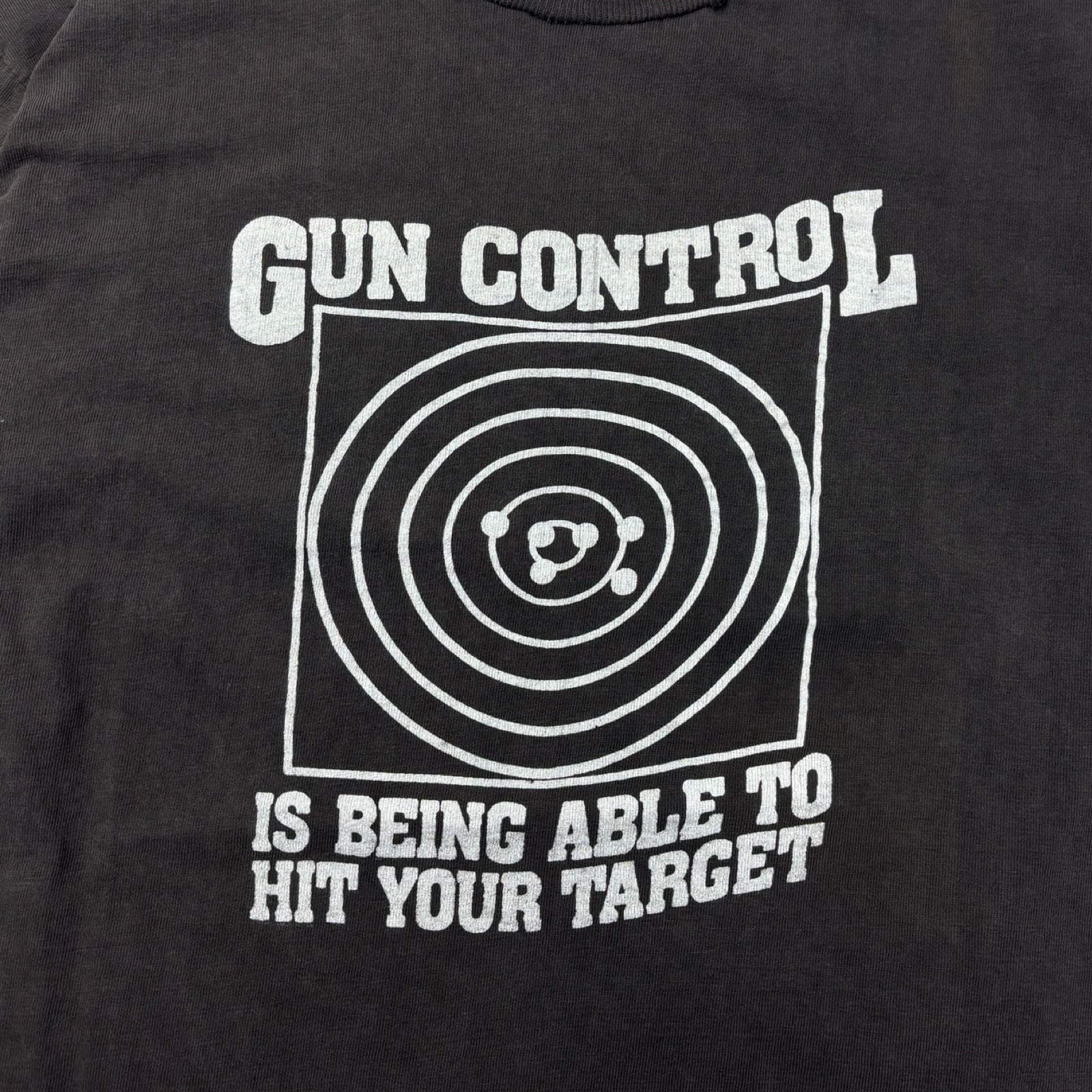 Vintage Gun Control T-Shirt Washed Black