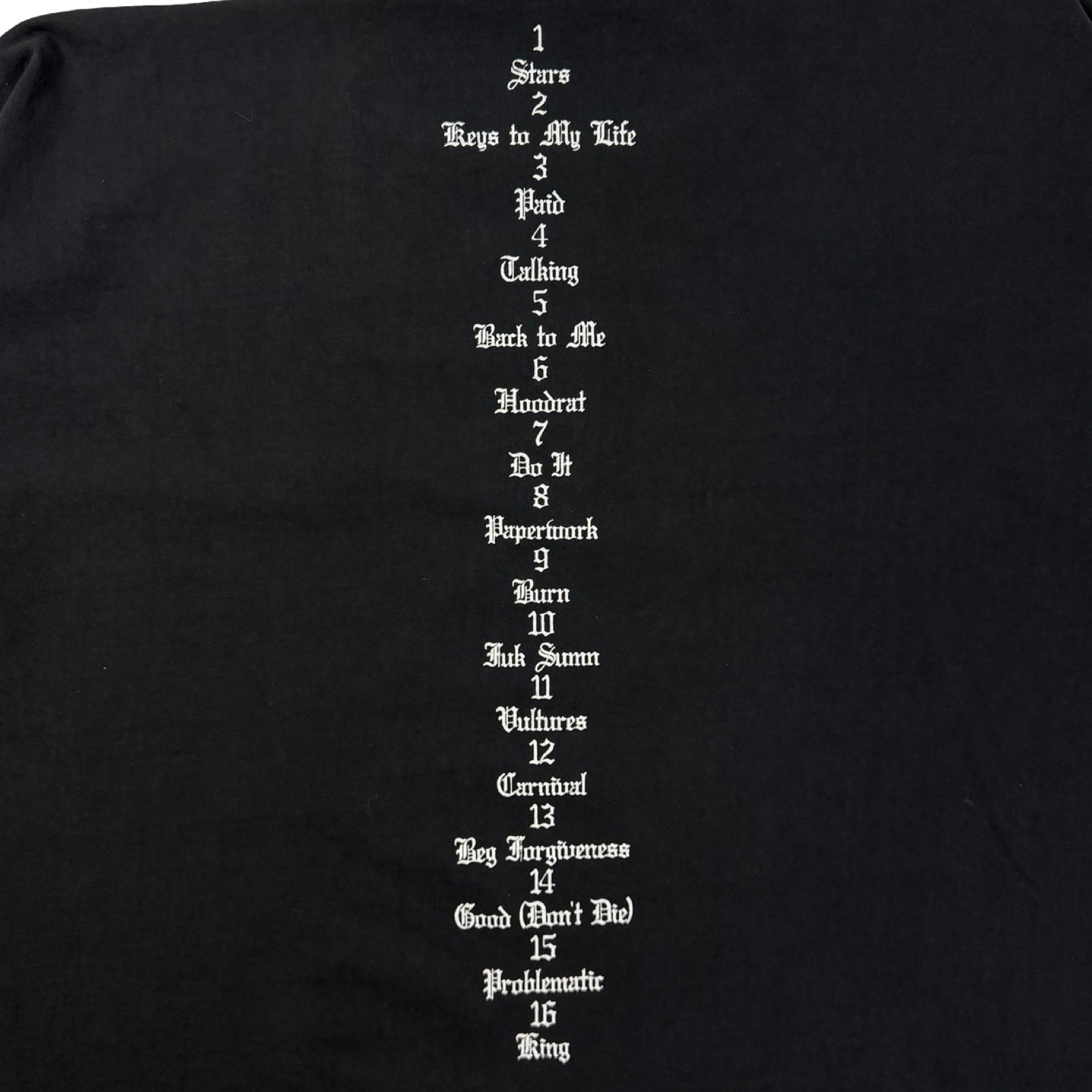 YZY Vultures Volume 1 Long T-Shirt Black